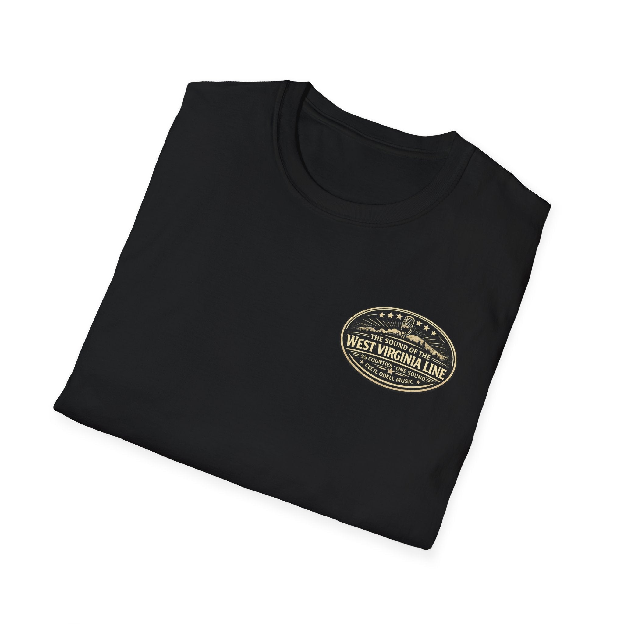 Fire Truck Graphic T-Shirt: “Red on Route Sixty” Front Patch & Back Rescue Design - Cecil Odell Music