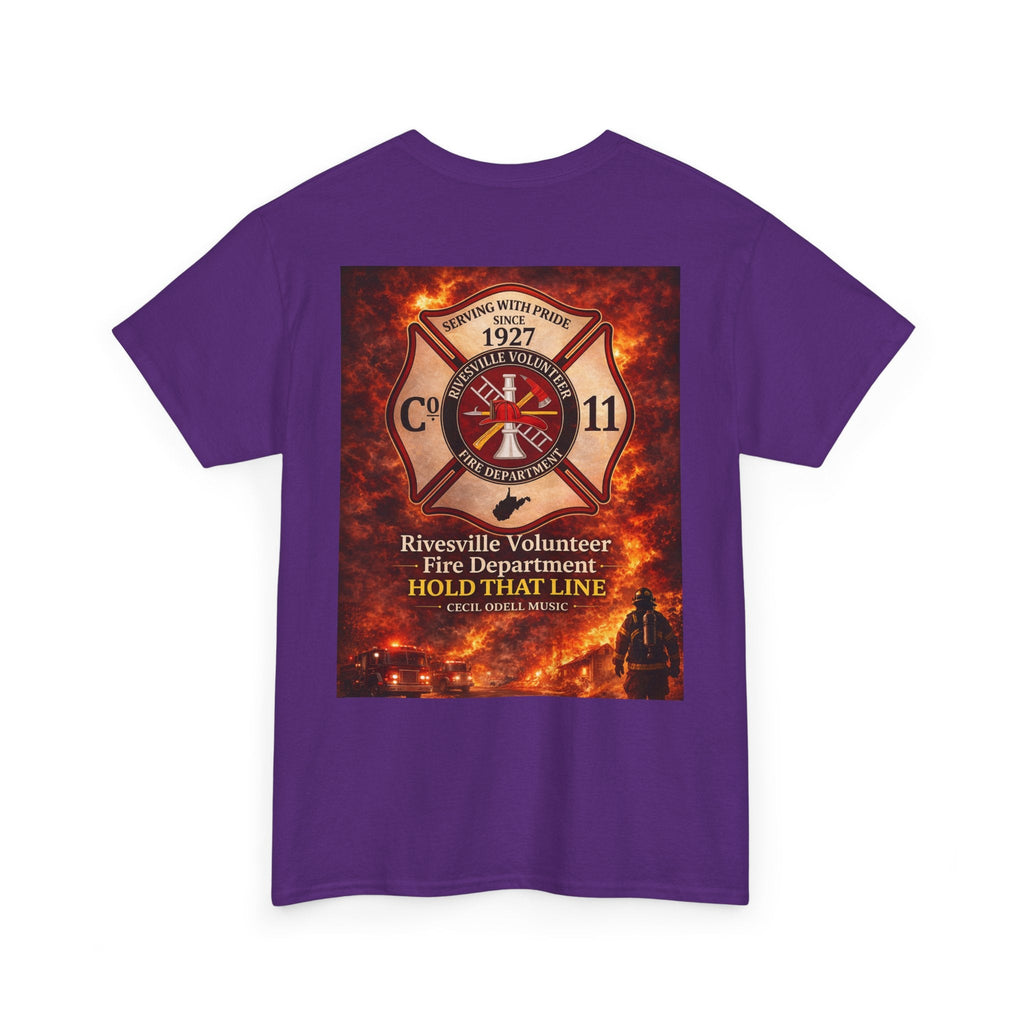 Firefighter T-Shirt: Rivesville Volunteer Fire Department “Hold That Line” Tribute Tee - Cecil Odell Music