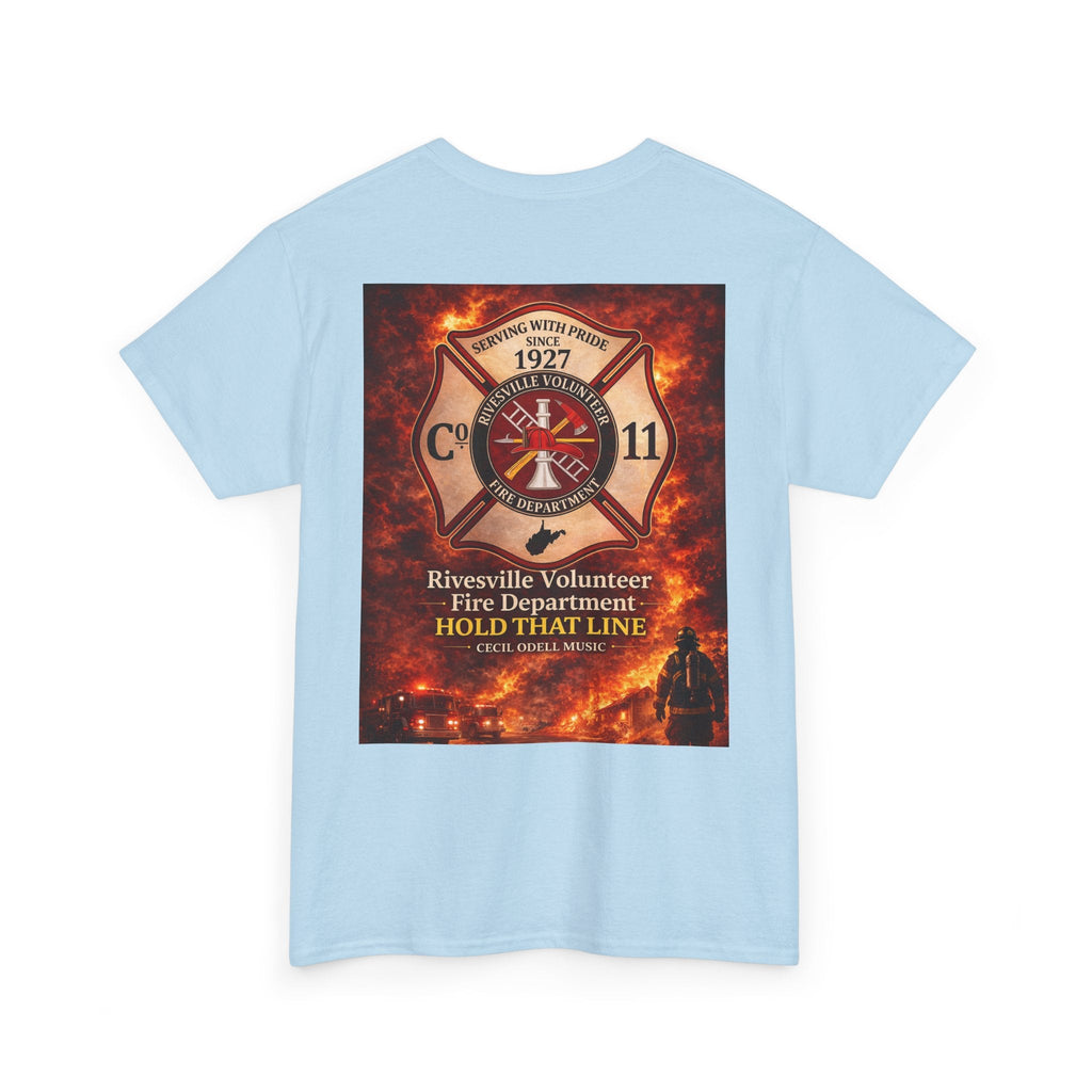 Firefighter T-Shirt: Rivesville Volunteer Fire Department “Hold That Line” Tribute Tee - Cecil Odell Music