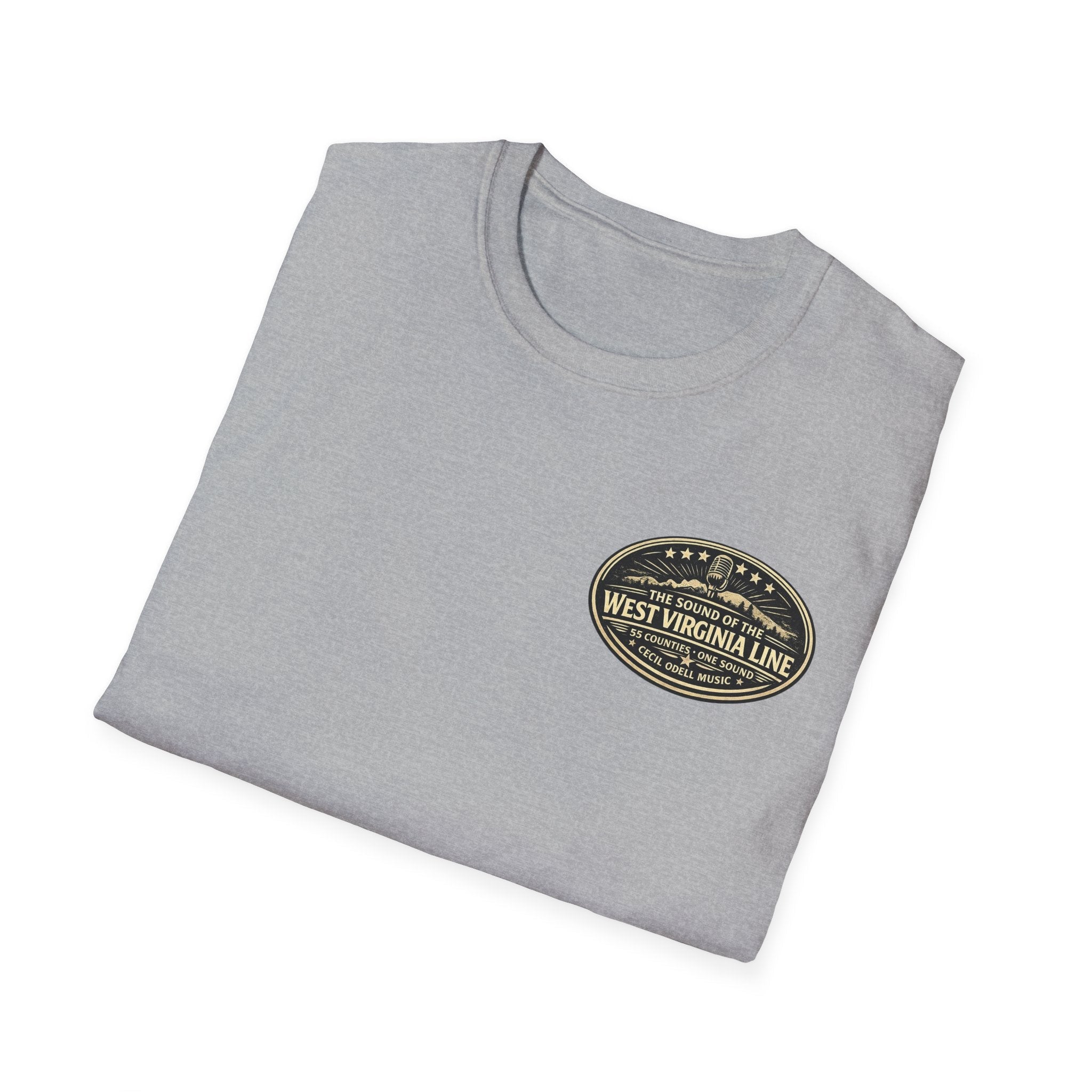 Randolph County Line Graphic T-Shirt: Vintage Sheriff Badge & Sunset Scene - Cecil Odell Music