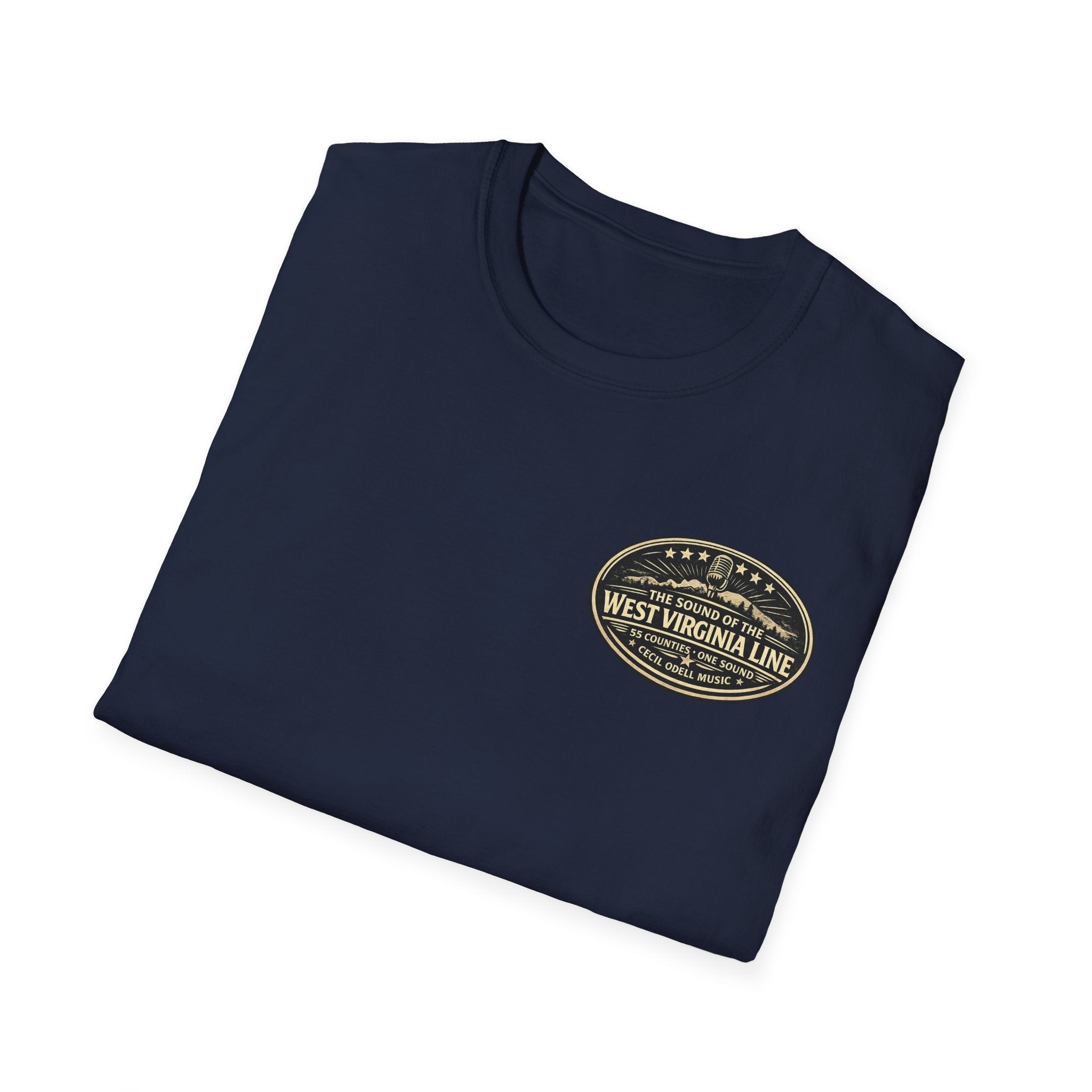 Randolph County Line Graphic T-Shirt: Vintage Sheriff Badge & Sunset Scene - Cecil Odell Music