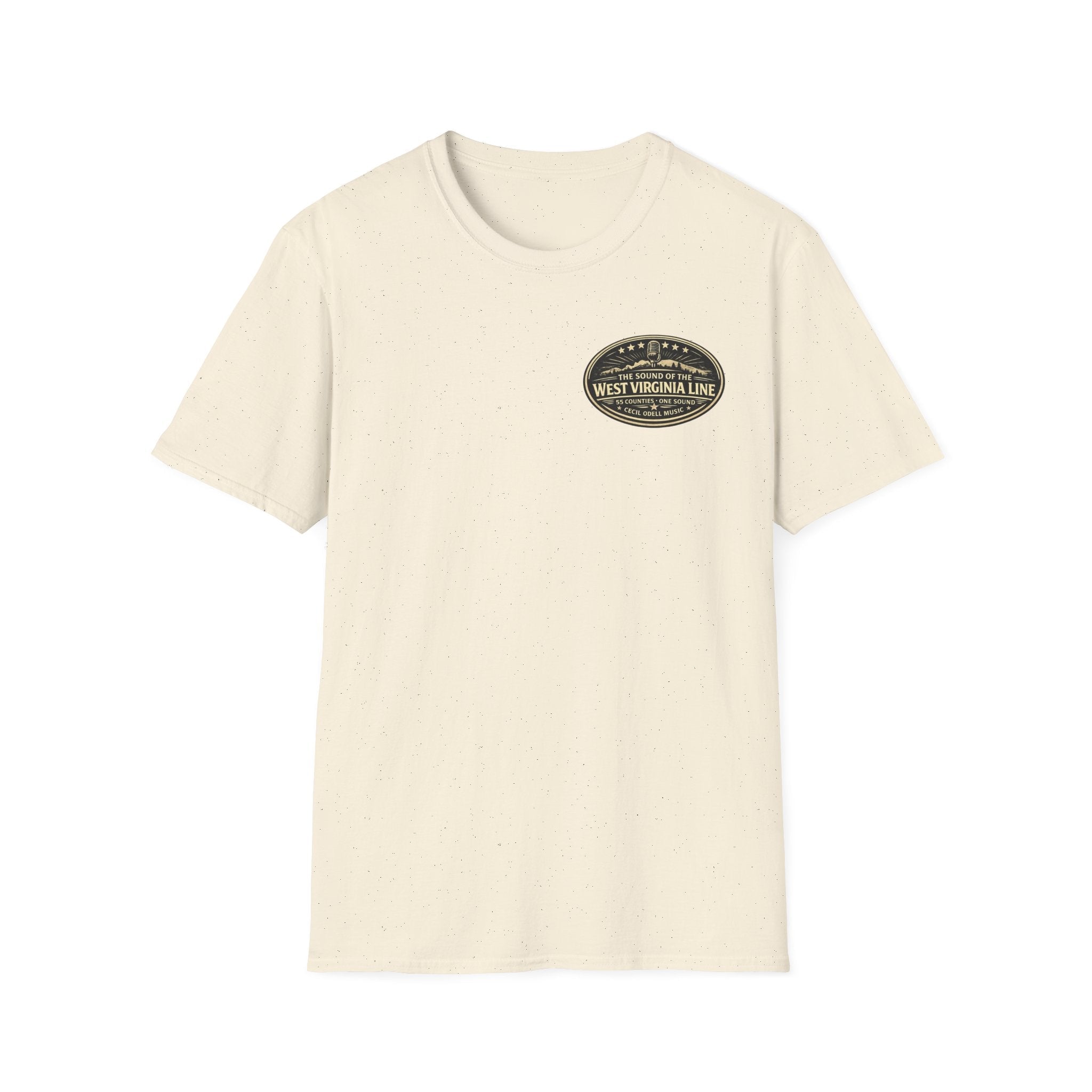 Randolph County Line Graphic T-Shirt: Vintage Sheriff Badge & Sunset Scene - Cecil Odell Music