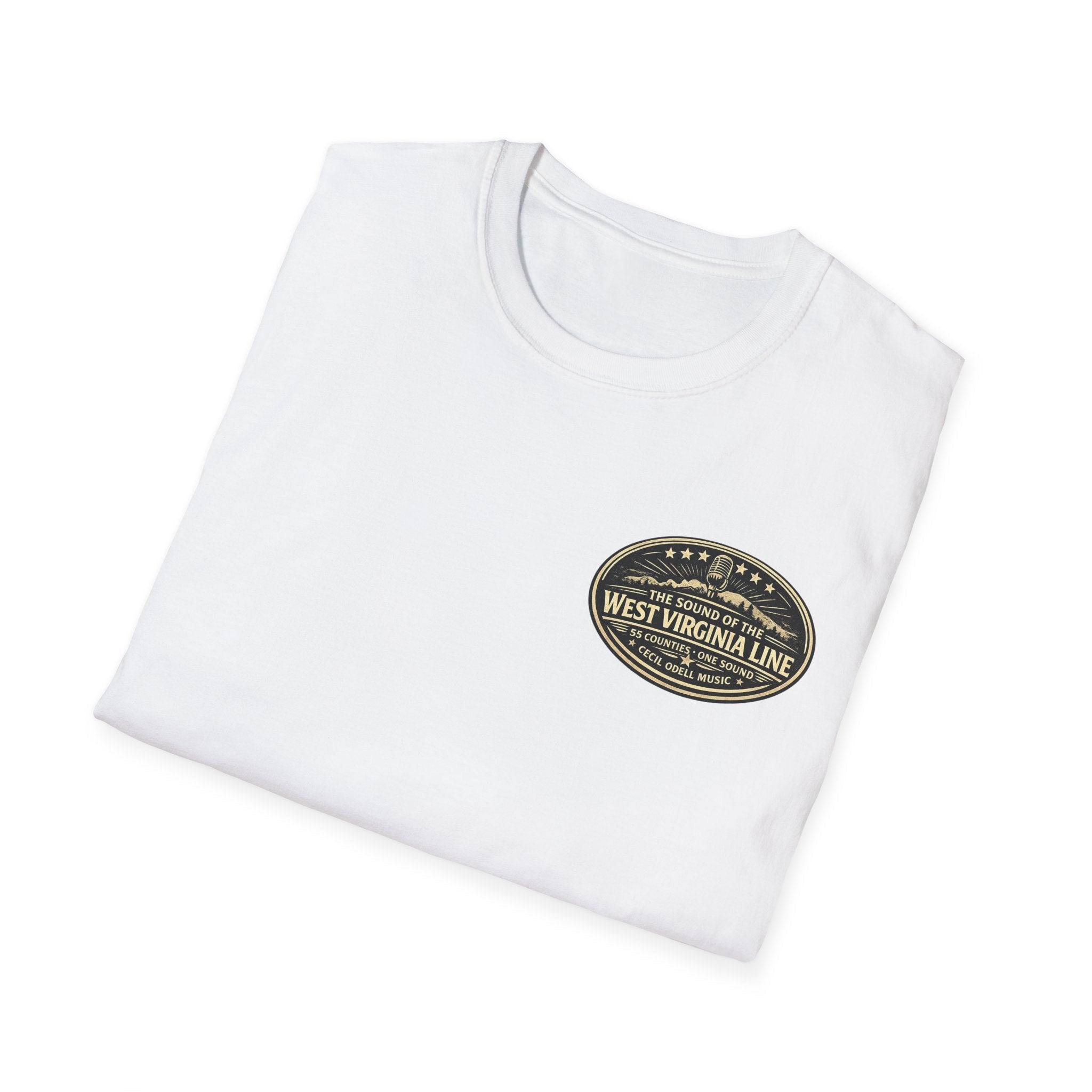 Randolph County Line Graphic T-Shirt: Vintage Sheriff Badge & Sunset Scene - Cecil Odell Music