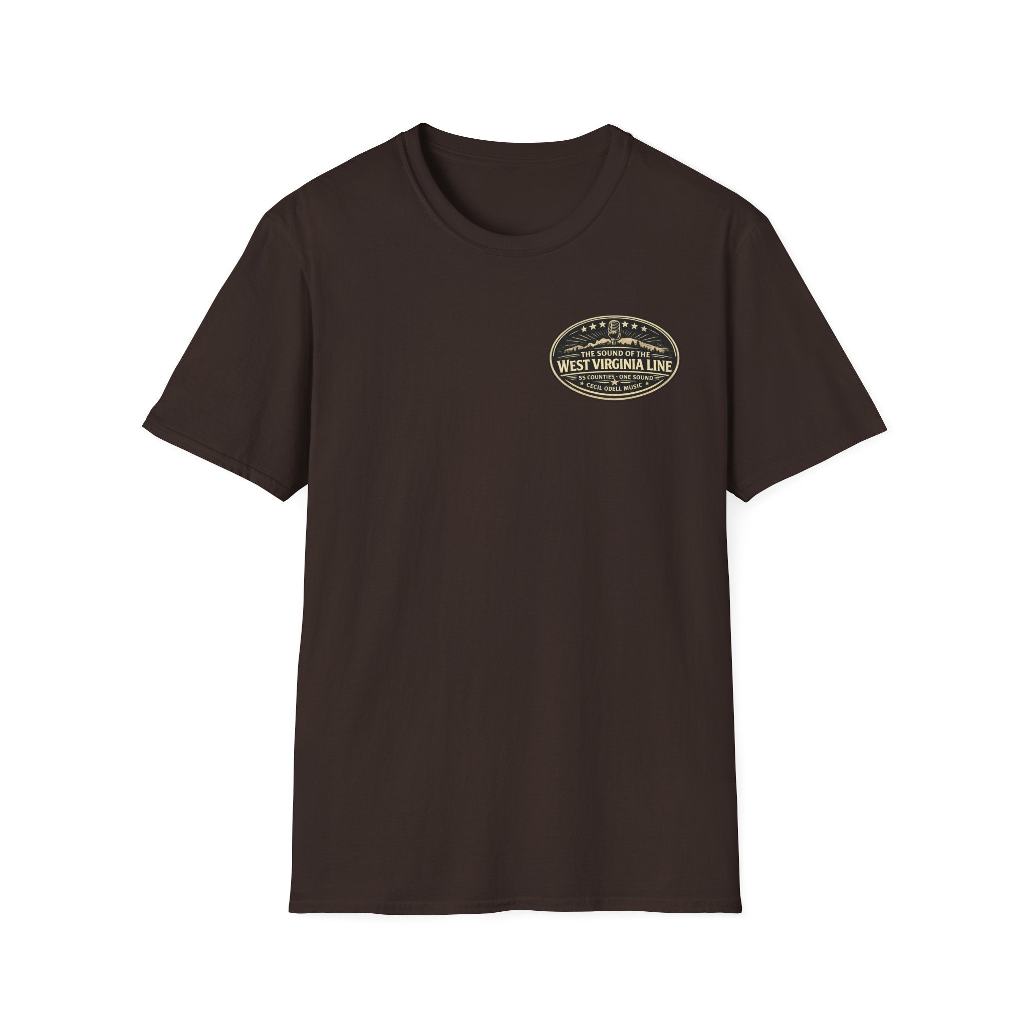 Randolph County Line Graphic T-Shirt: Vintage Sheriff Badge & Sunset Scene - Cecil Odell Music