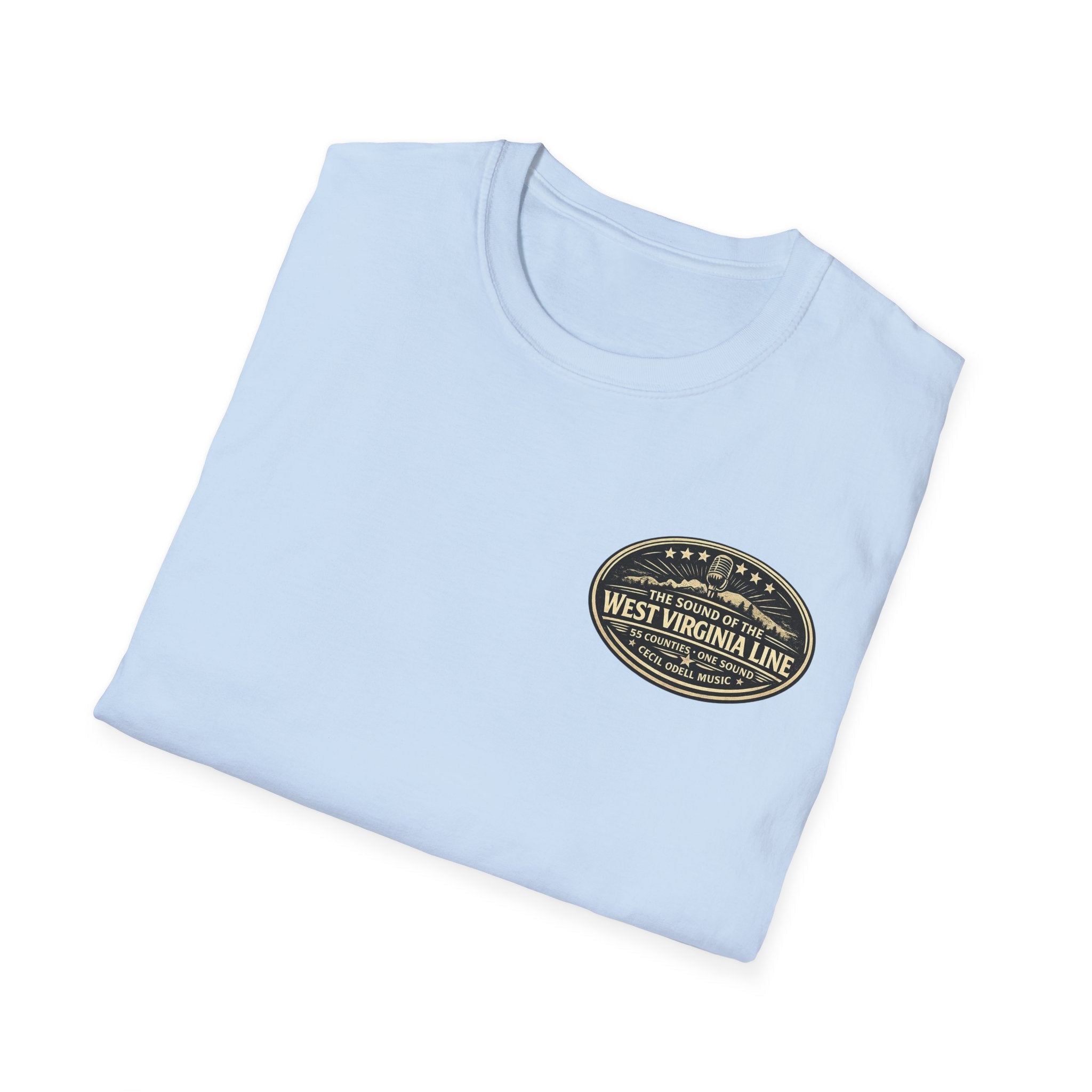 Randolph County Line Graphic T-Shirt: Vintage Sheriff Badge & Sunset Scene - Cecil Odell Music