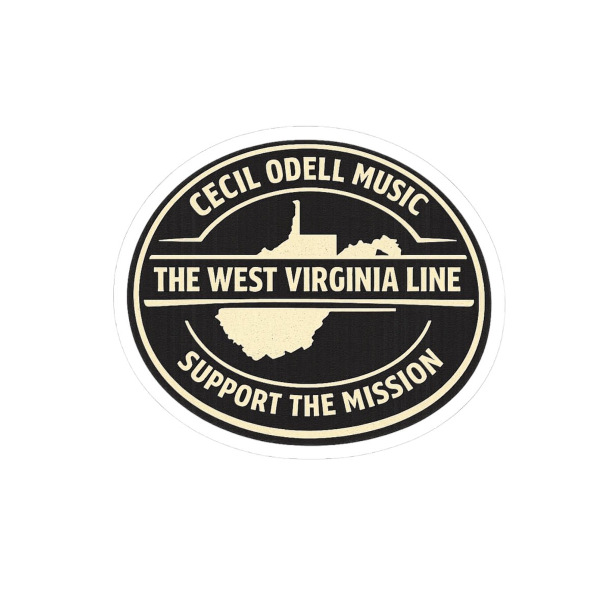 Round Support the Mission Sticker - Cecil Odell Music