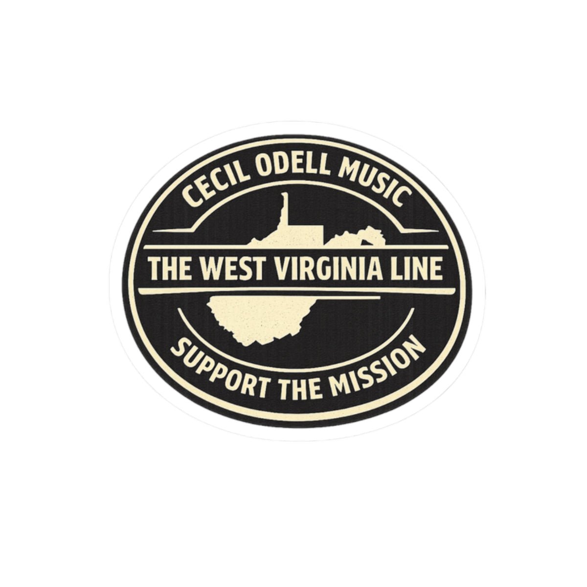 Round Support the Mission Sticker - Cecil Odell Music