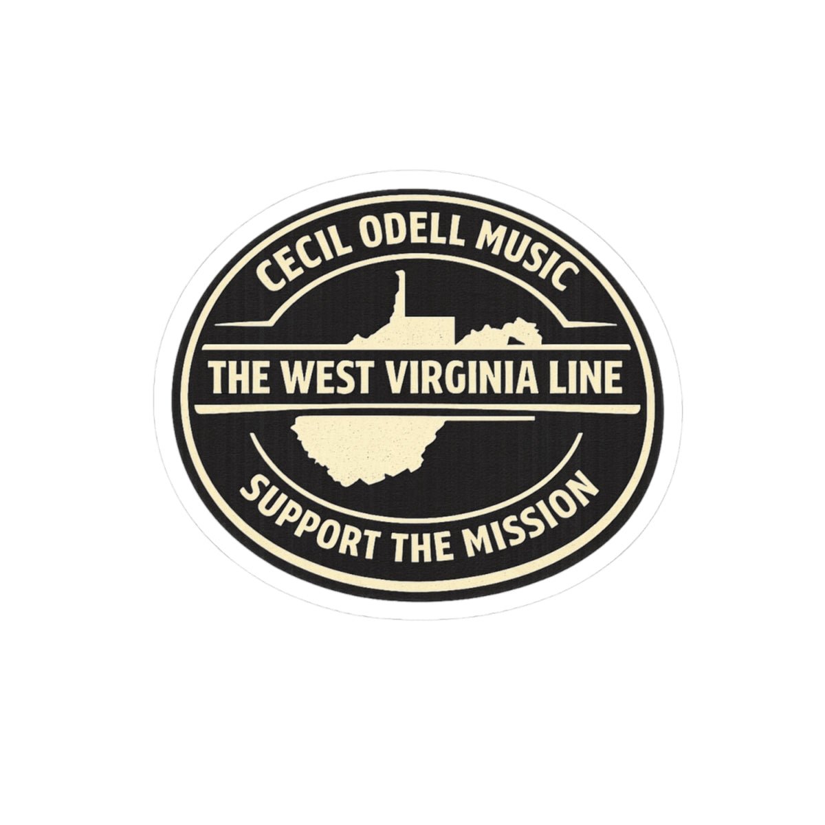 Round Support the Mission Sticker - Cecil Odell Music