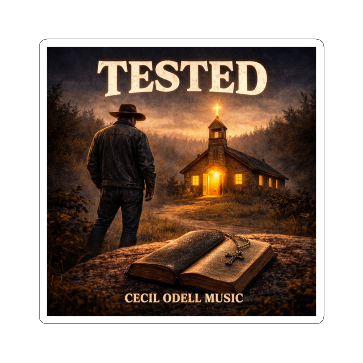 Sticker: "TESTED" Church & Bible Christian Music Sticker by Cecil Odell - Cecil Odell Music