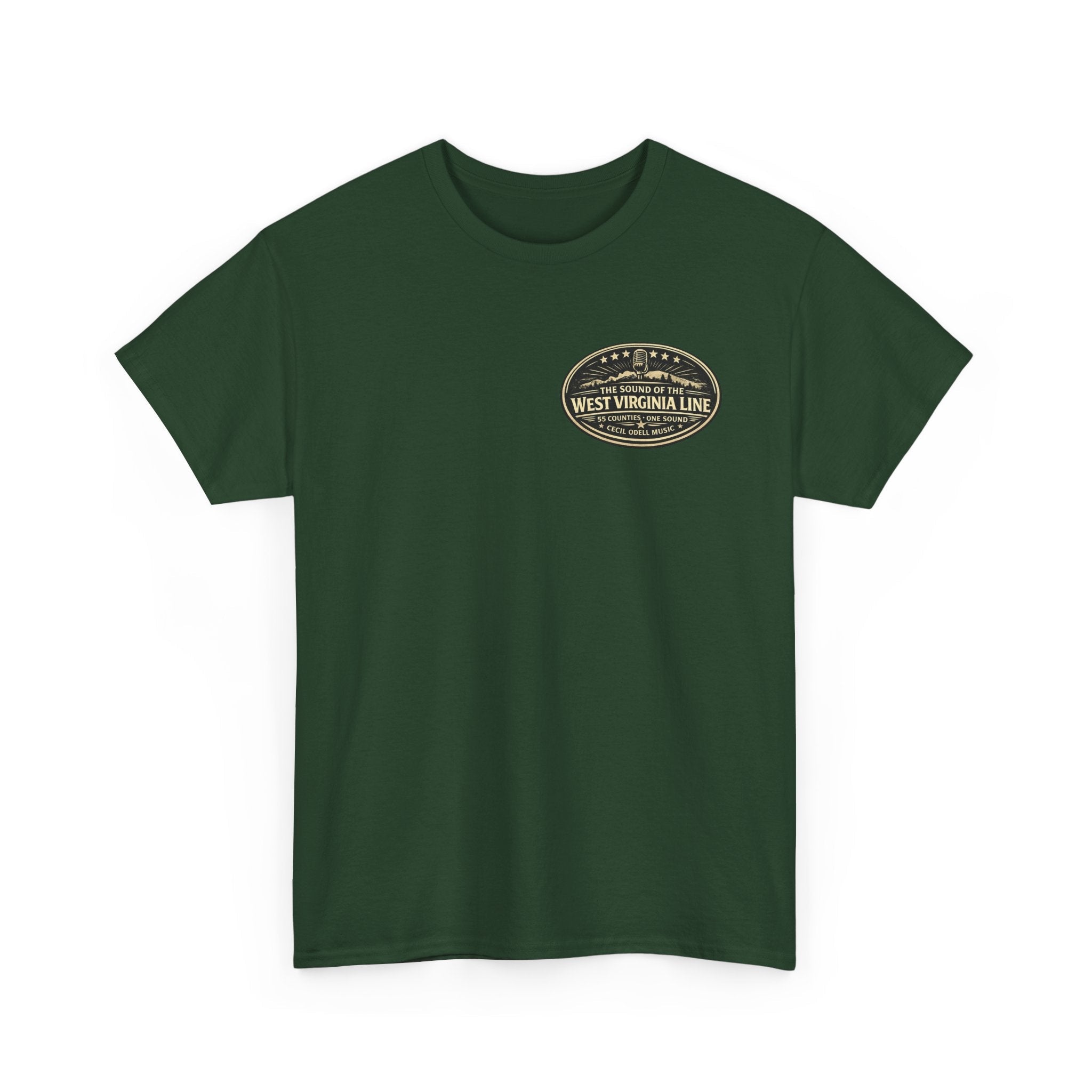 T-Shirt: McDowell Badge in the Coal Dust: West Virginia Line Police Tribute Tee - Cecil Odell Music