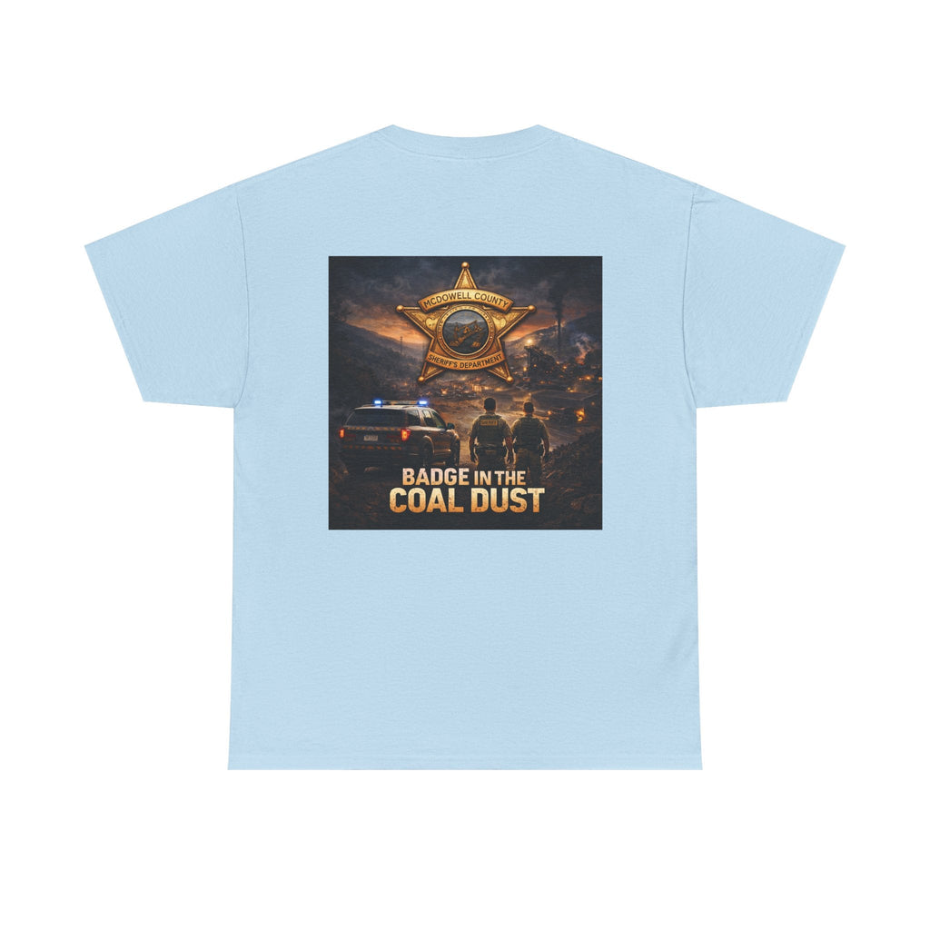 T-Shirt: McDowell Badge in the Coal Dust: West Virginia Line Police Tribute Tee - Cecil Odell Music