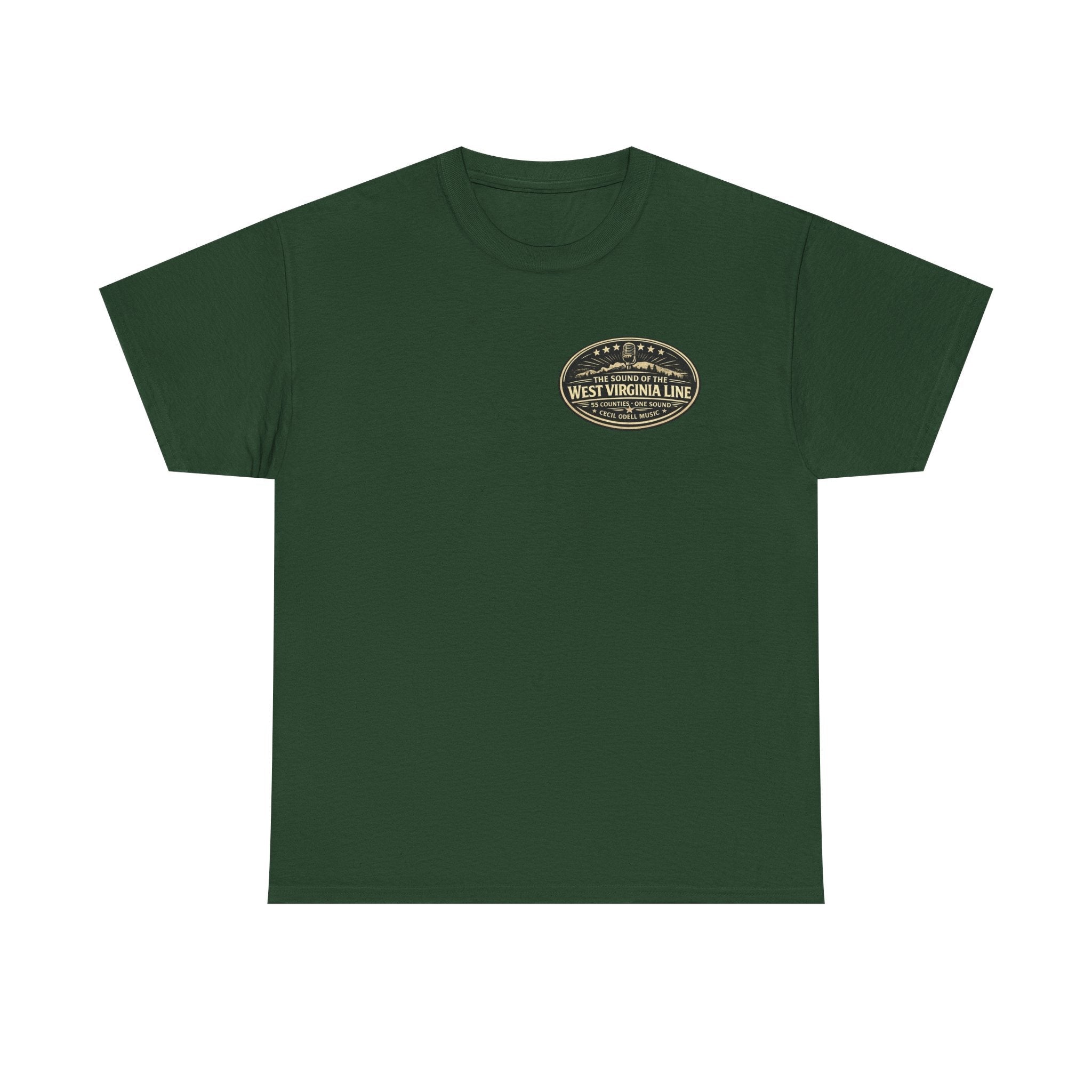 T-Shirt: McDowell Badge in the Coal Dust: West Virginia Line Police Tribute Tee - Cecil Odell Music