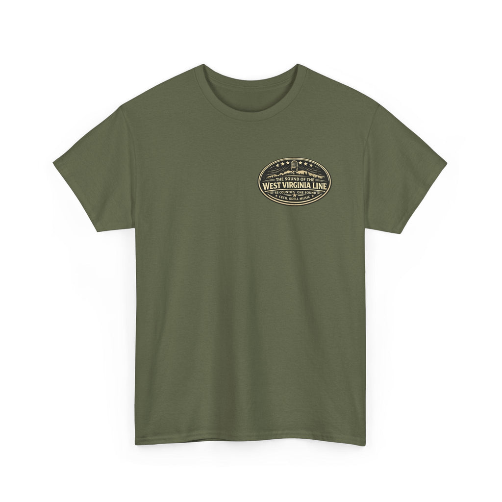 T-Shirt: McDowell Badge in the Coal Dust: West Virginia Line Police Tribute Tee - Cecil Odell Music
