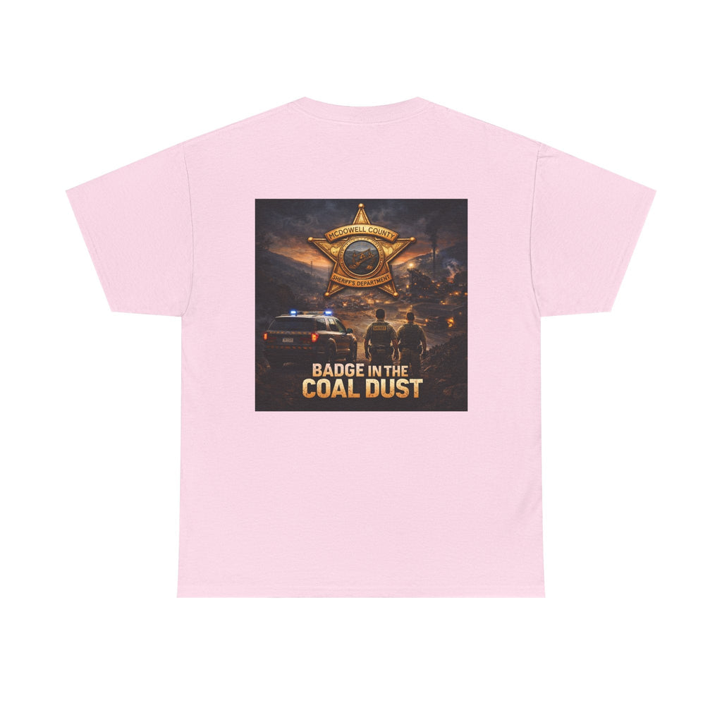 T-Shirt: McDowell Badge in the Coal Dust: West Virginia Line Police Tribute Tee - Cecil Odell Music
