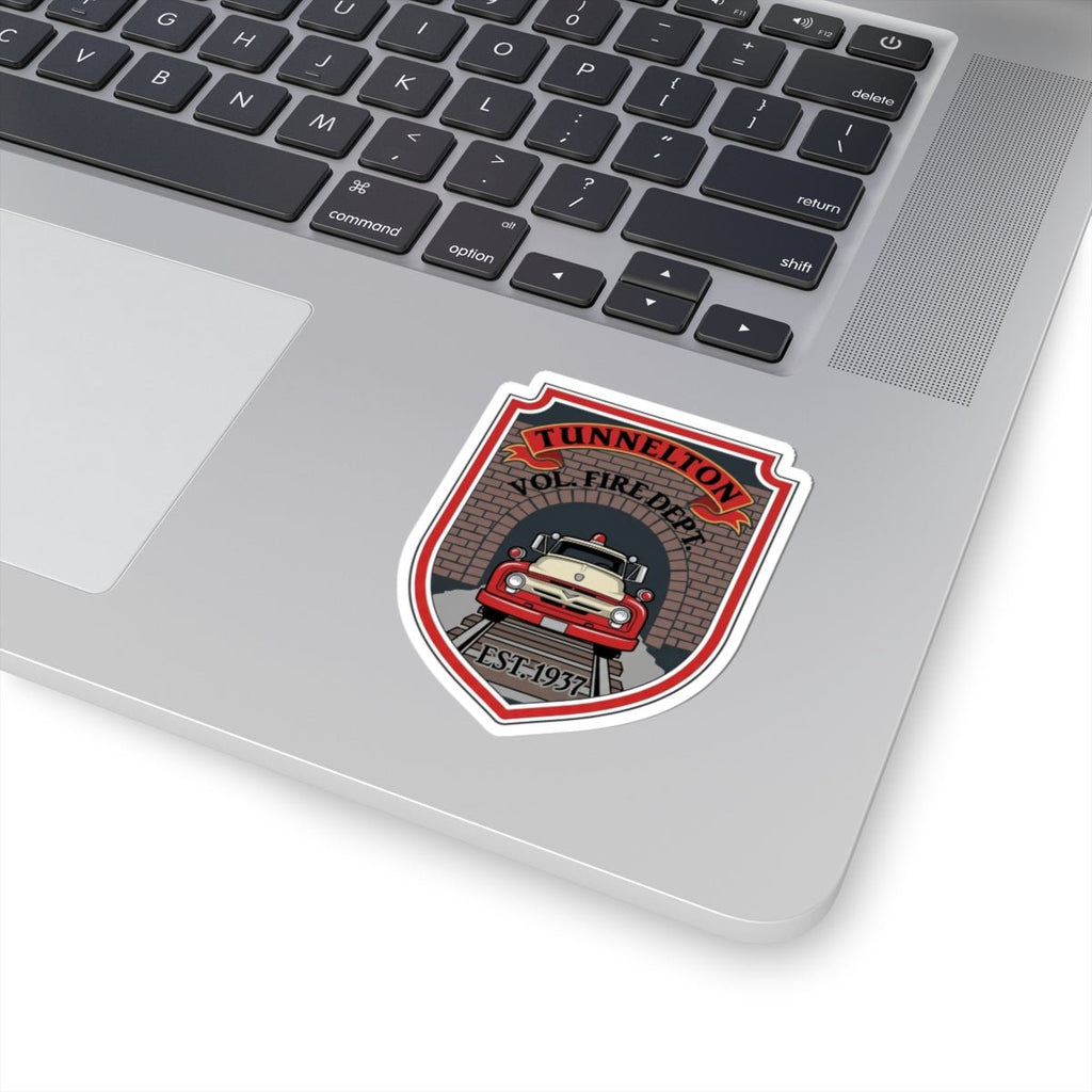 Tunnelton Vol. Fire Dept. Kiss - Cut Sticker: Vintage Firetruck Badge (Est. 1937) - Cecil Odell Music