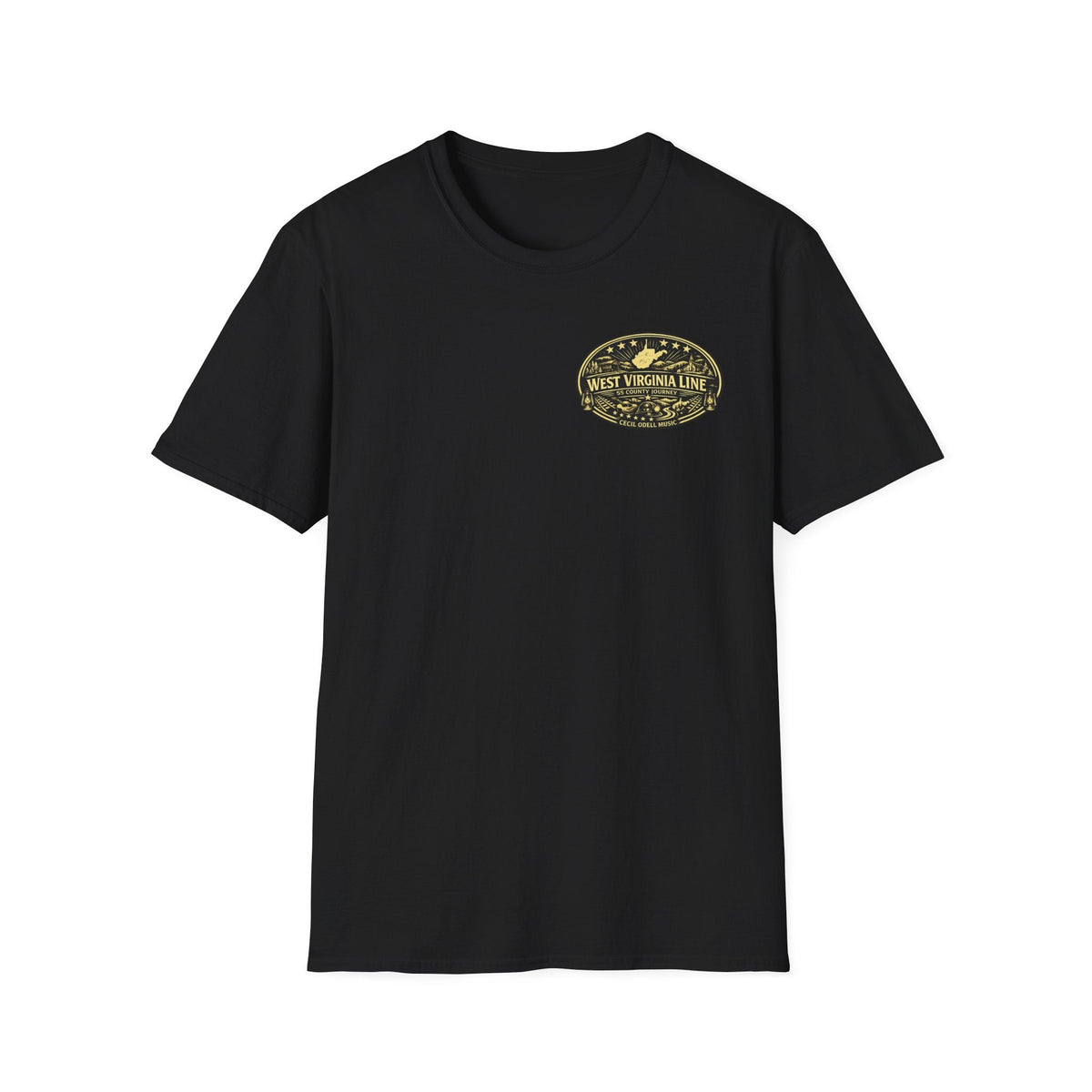 Tyler County Line Fire Department T-Shirt: Vintage Badge Sunset Design - Cecil Odell Music