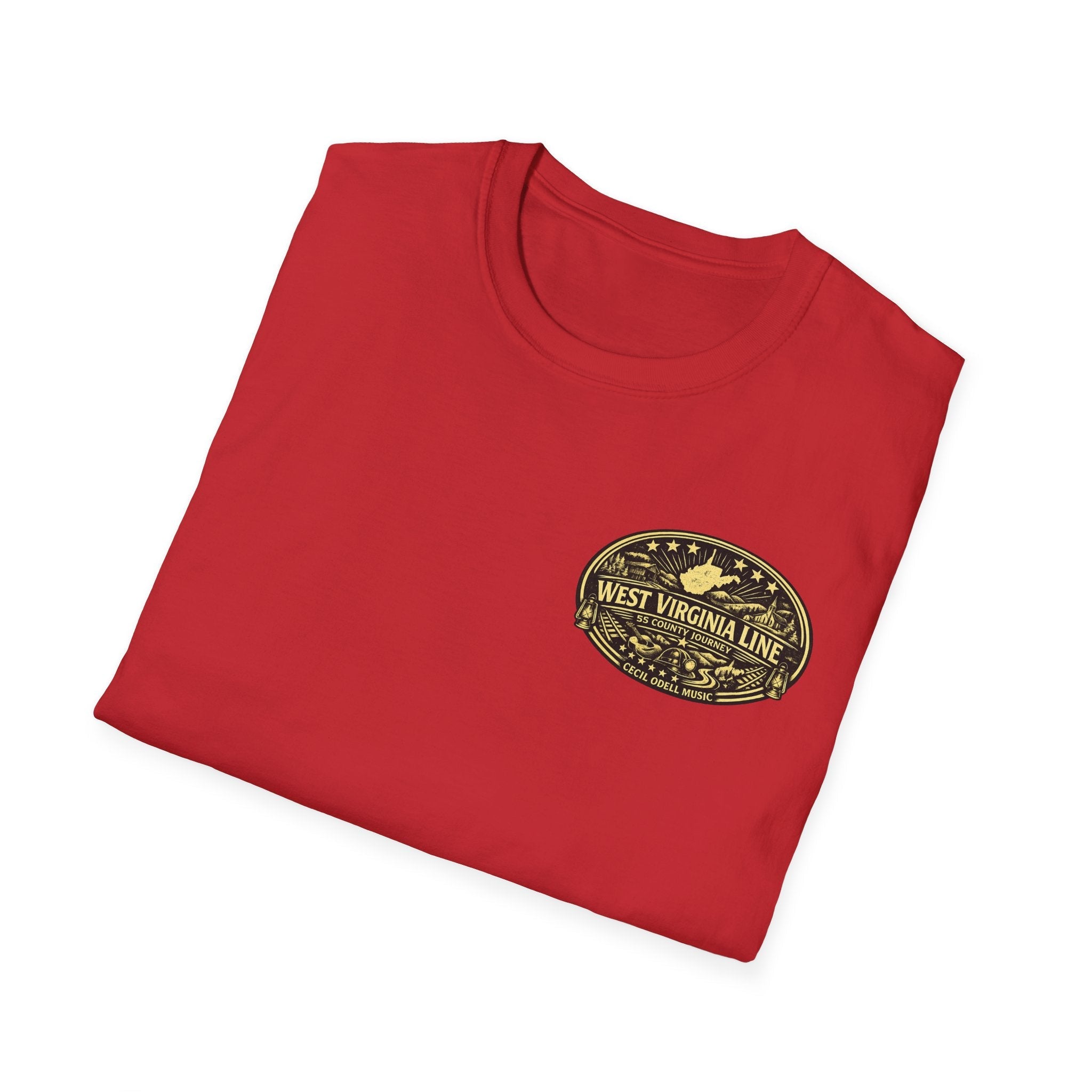 Tyler County Line Fire Department T-Shirt: Vintage Badge Sunset Design - Cecil Odell Music