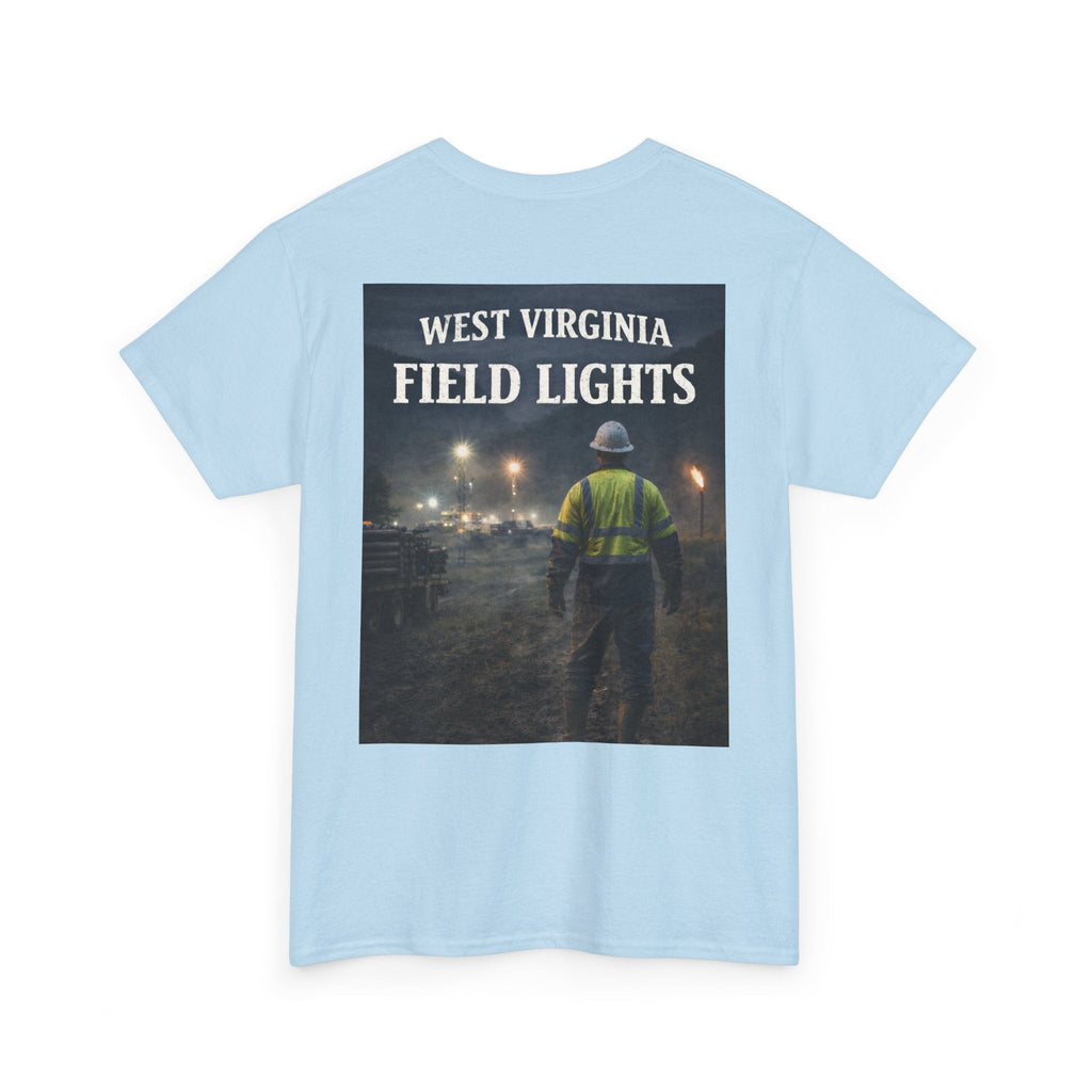 West Virginia Field Lights T-Shirt: Construction Night Shift Tee - Cecil Odell Music