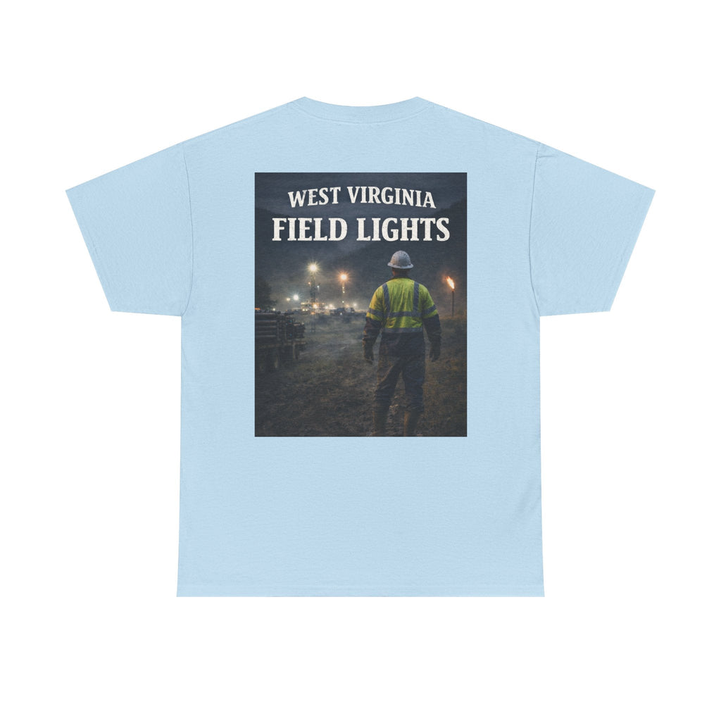 West Virginia Field Lights T-Shirt: Construction Night Shift Tee - Cecil Odell Music