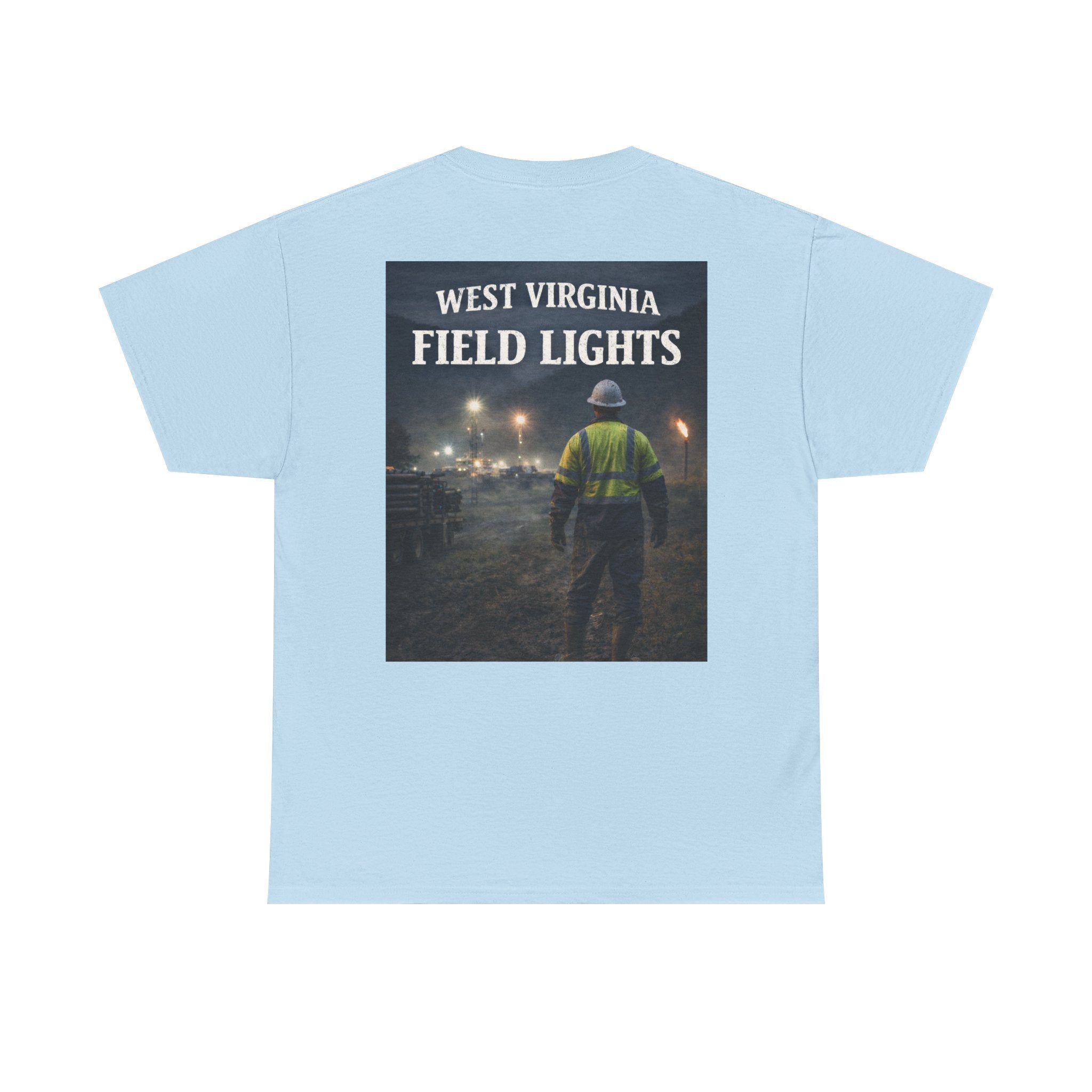 West Virginia Field Lights T-Shirt: Construction Night Shift Tee - Cecil Odell Music