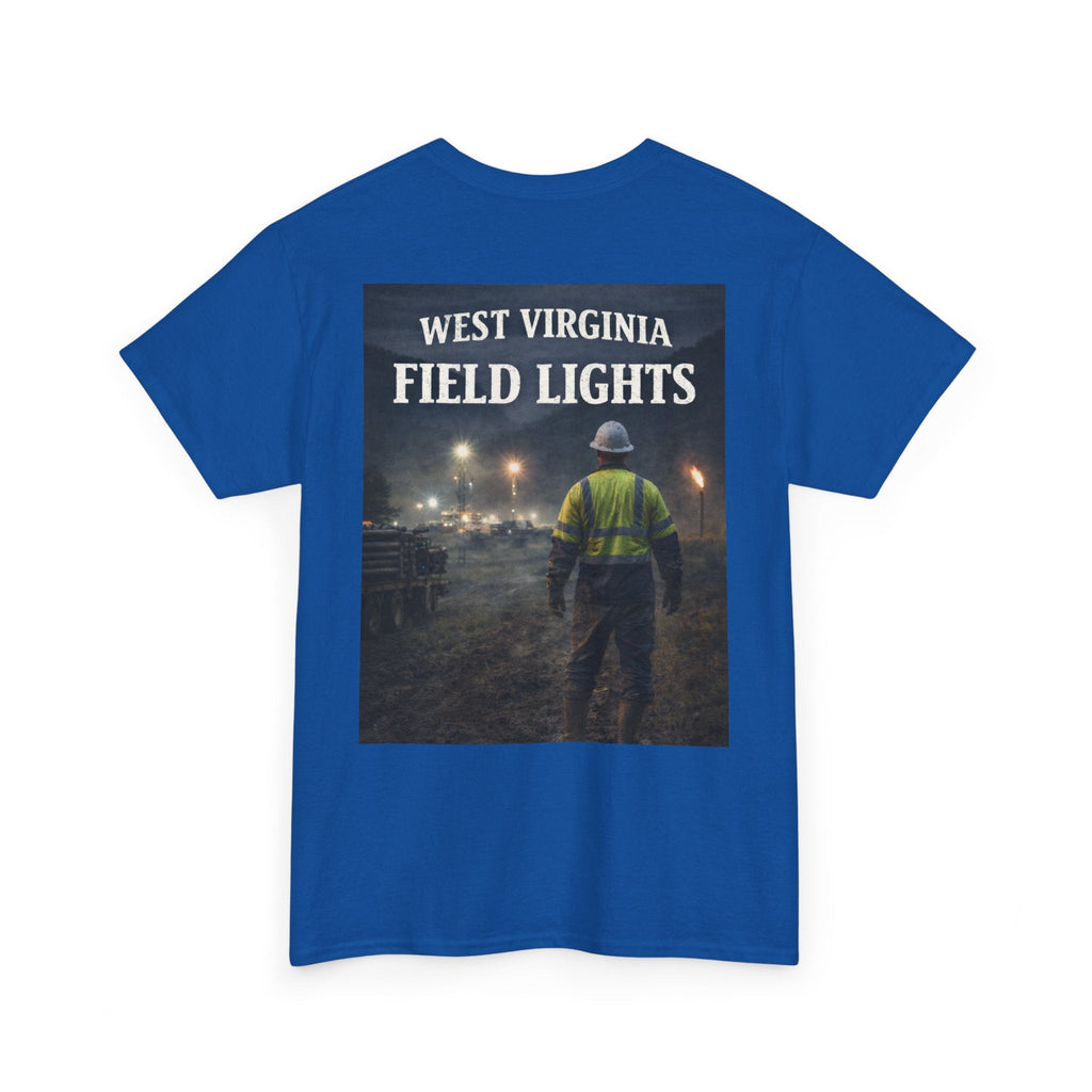 West Virginia Field Lights T-Shirt: Construction Night Shift Tee - Cecil Odell Music