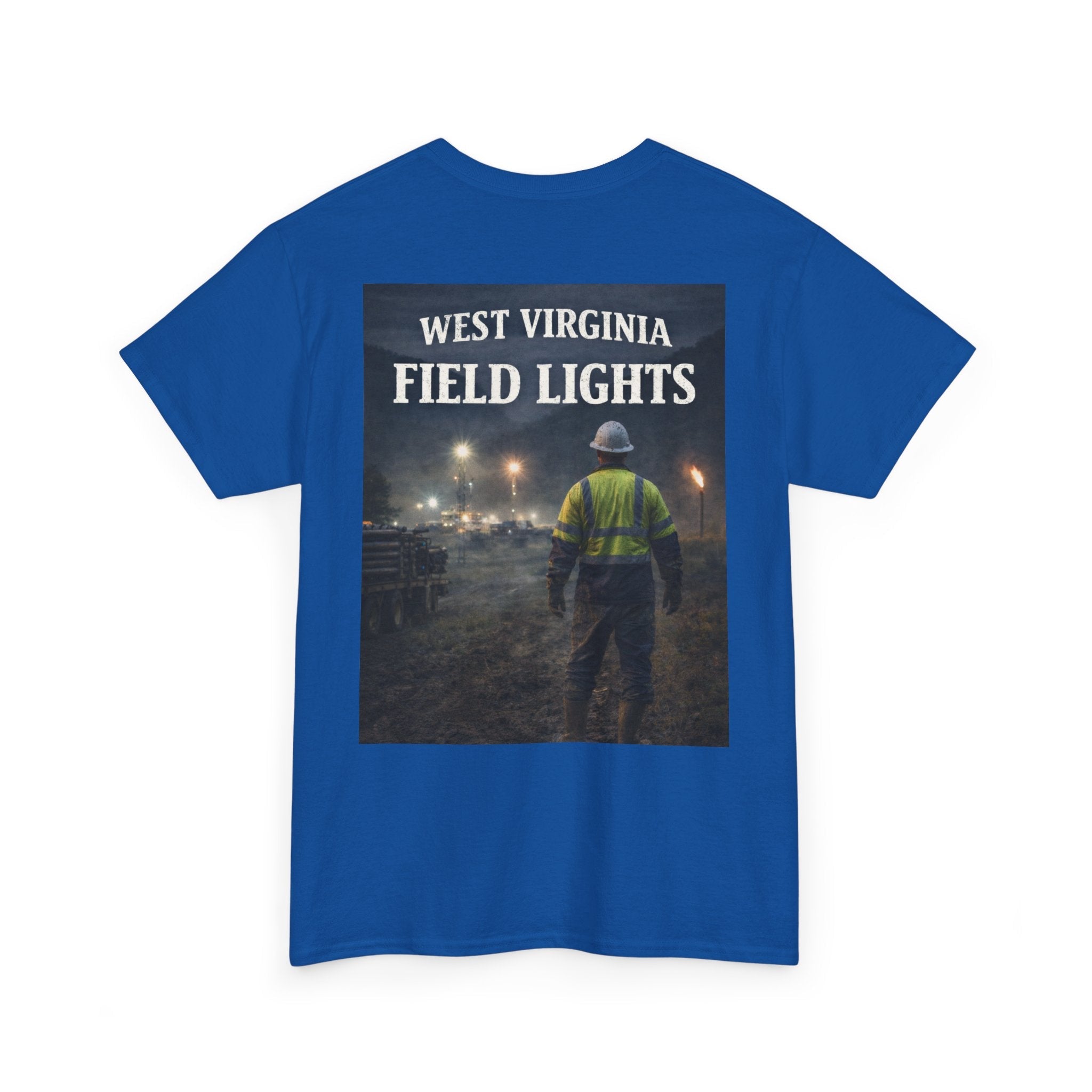 West Virginia Field Lights T-Shirt: Construction Night Shift Tee - Cecil Odell Music