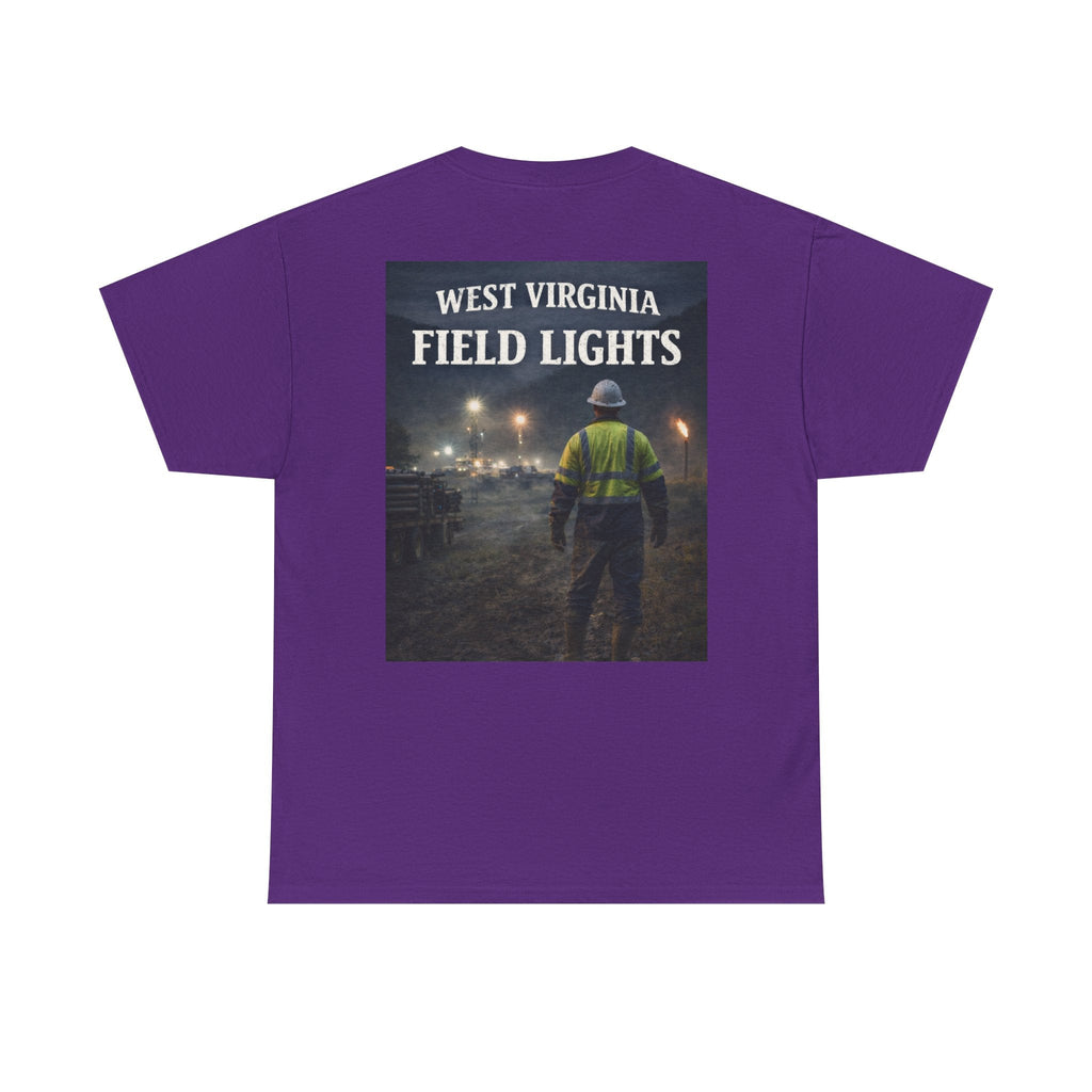 West Virginia Field Lights T-Shirt: Construction Night Shift Tee - Cecil Odell Music