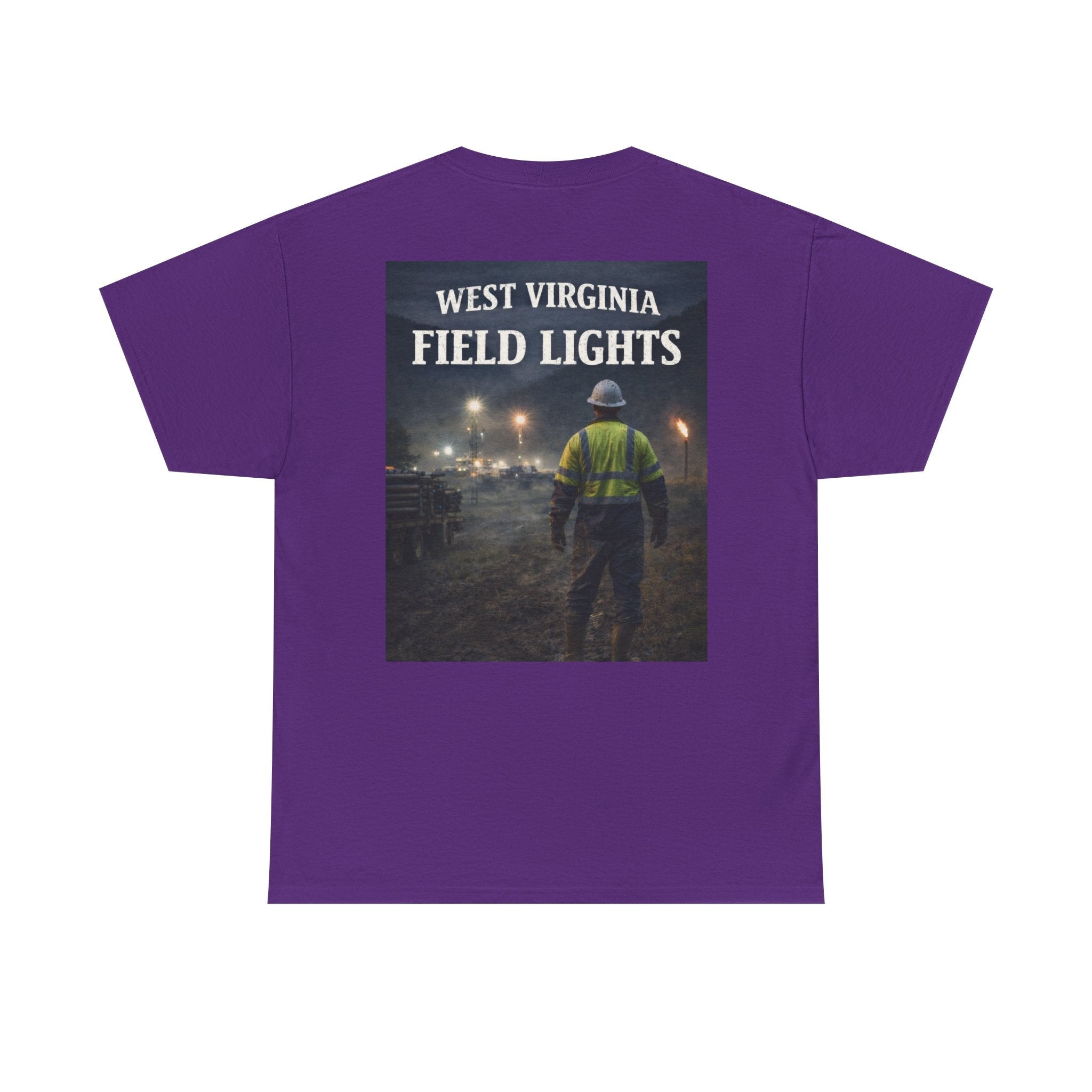 West Virginia Field Lights T-Shirt: Construction Night Shift Tee - Cecil Odell Music