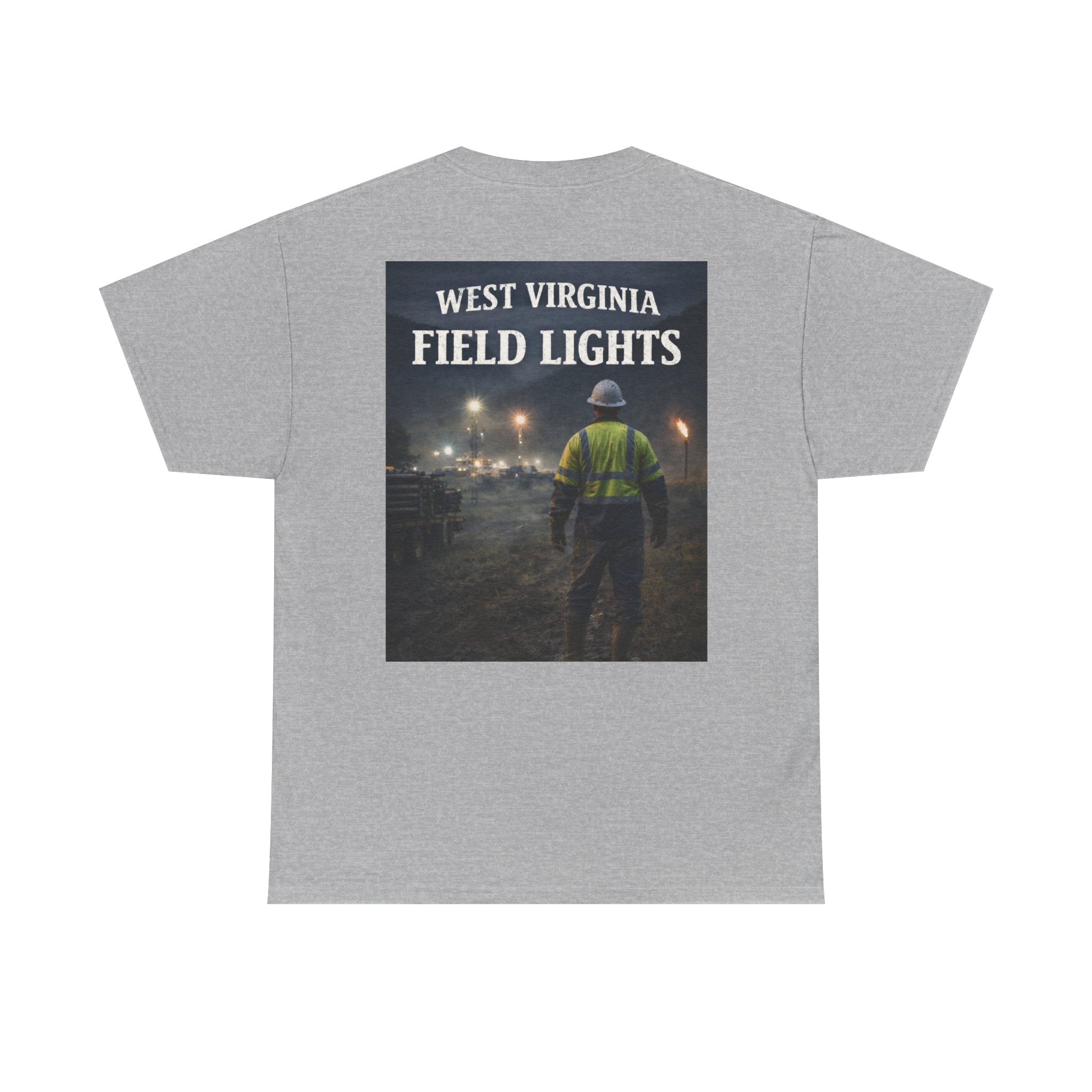 West Virginia Field Lights T-Shirt: Construction Night Shift Tee - Cecil Odell Music