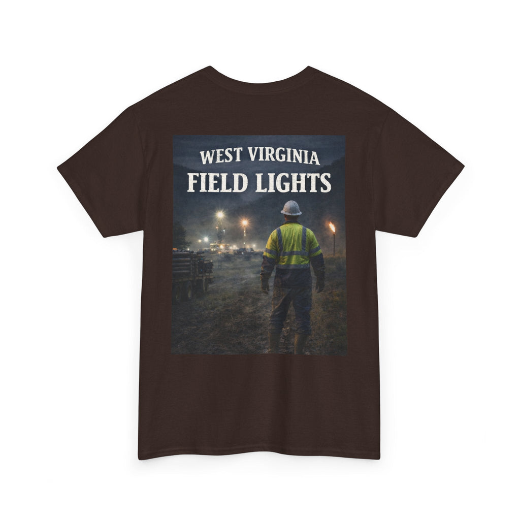 West Virginia Field Lights T-Shirt: Construction Night Shift Tee - Cecil Odell Music