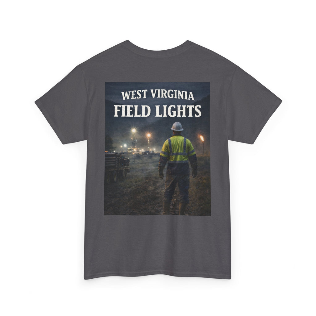 West Virginia Field Lights T-Shirt: Construction Night Shift Tee - Cecil Odell Music