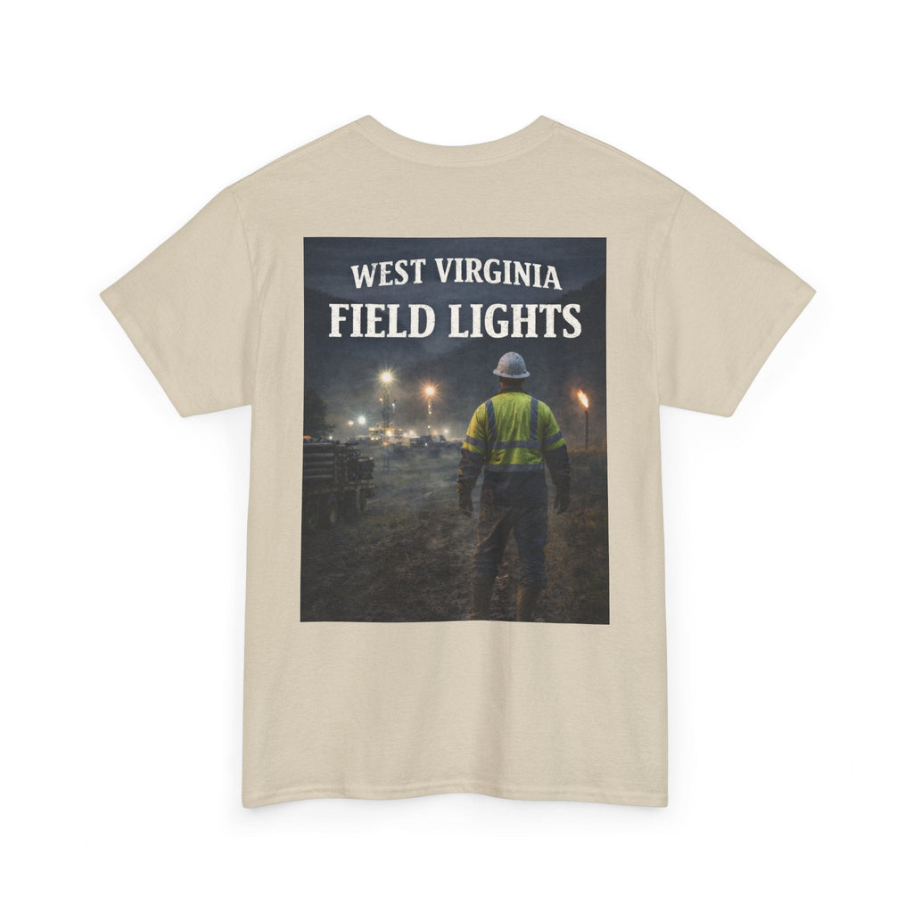 West Virginia Field Lights T-Shirt: Construction Night Shift Tee - Cecil Odell Music