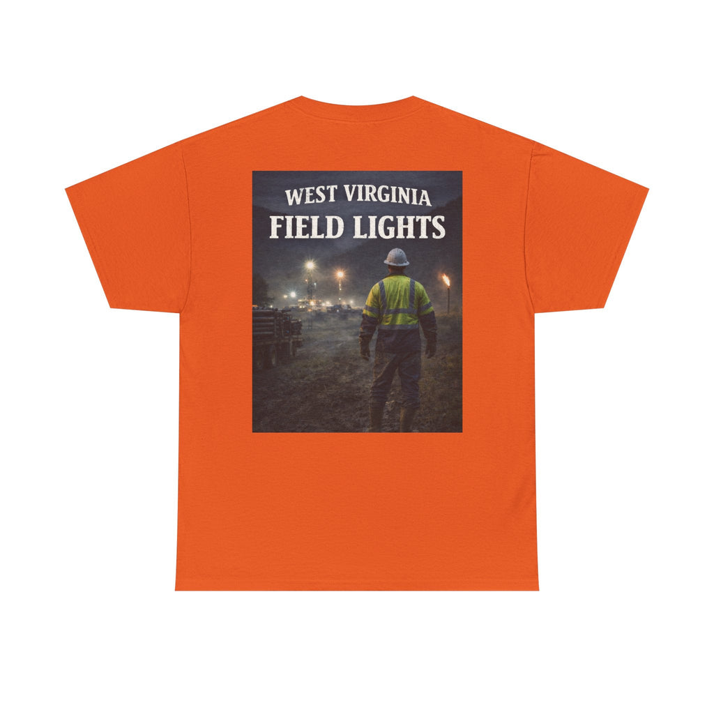 West Virginia Field Lights T-Shirt: Construction Night Shift Tee - Cecil Odell Music
