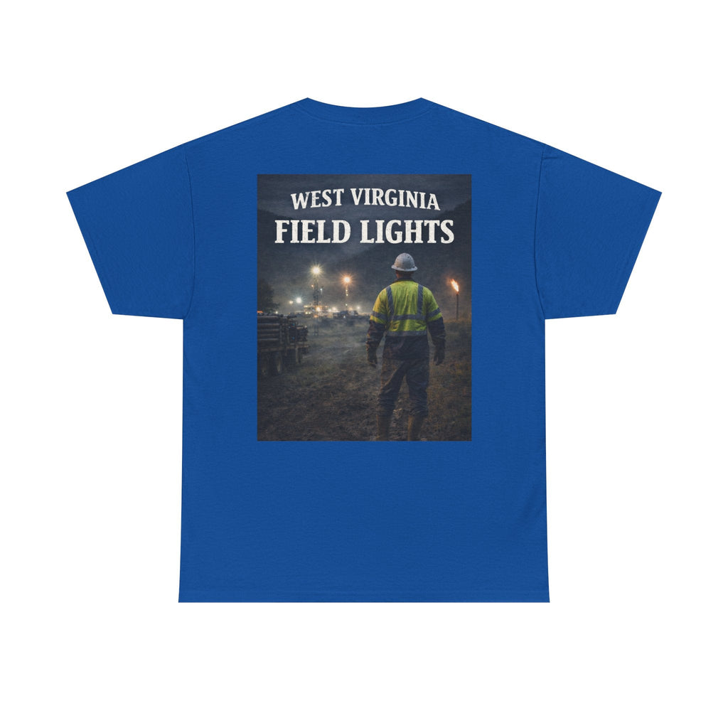 West Virginia Field Lights T-Shirt: Construction Night Shift Tee - Cecil Odell Music