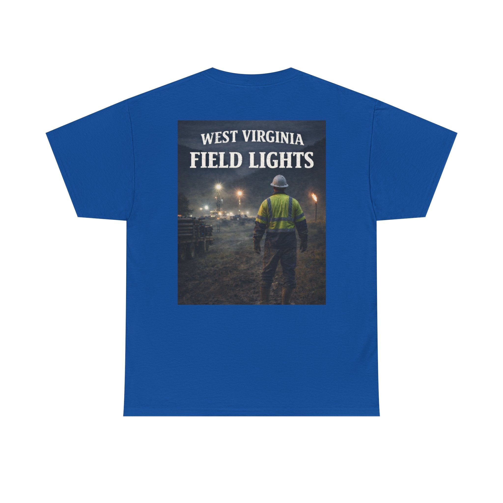 West Virginia Field Lights T-Shirt: Construction Night Shift Tee - Cecil Odell Music