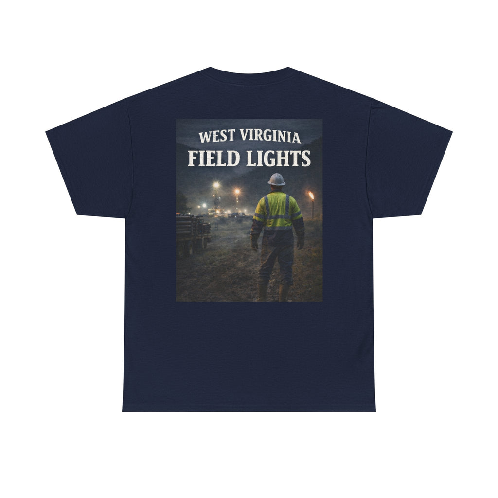 West Virginia Field Lights T-Shirt: Construction Night Shift Tee - Cecil Odell Music