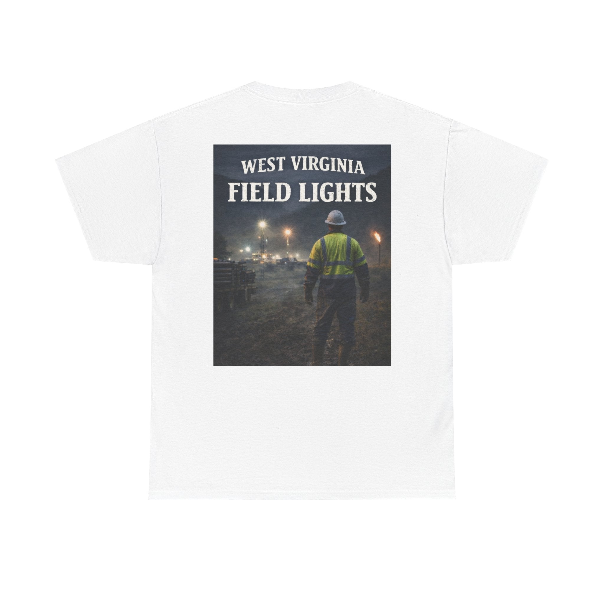 West Virginia Field Lights T-Shirt: Construction Night Shift Tee - Cecil Odell Music