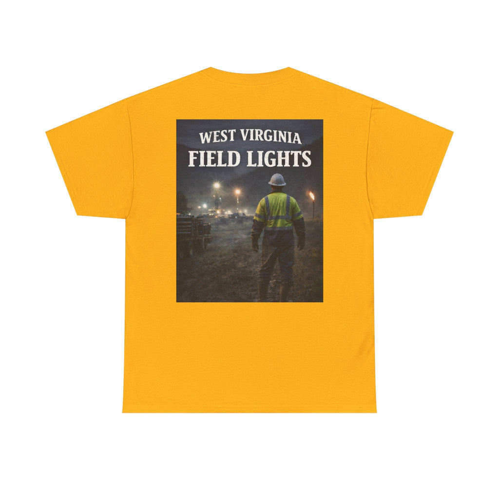 West Virginia Field Lights T-Shirt: Construction Night Shift Tee - Cecil Odell Music