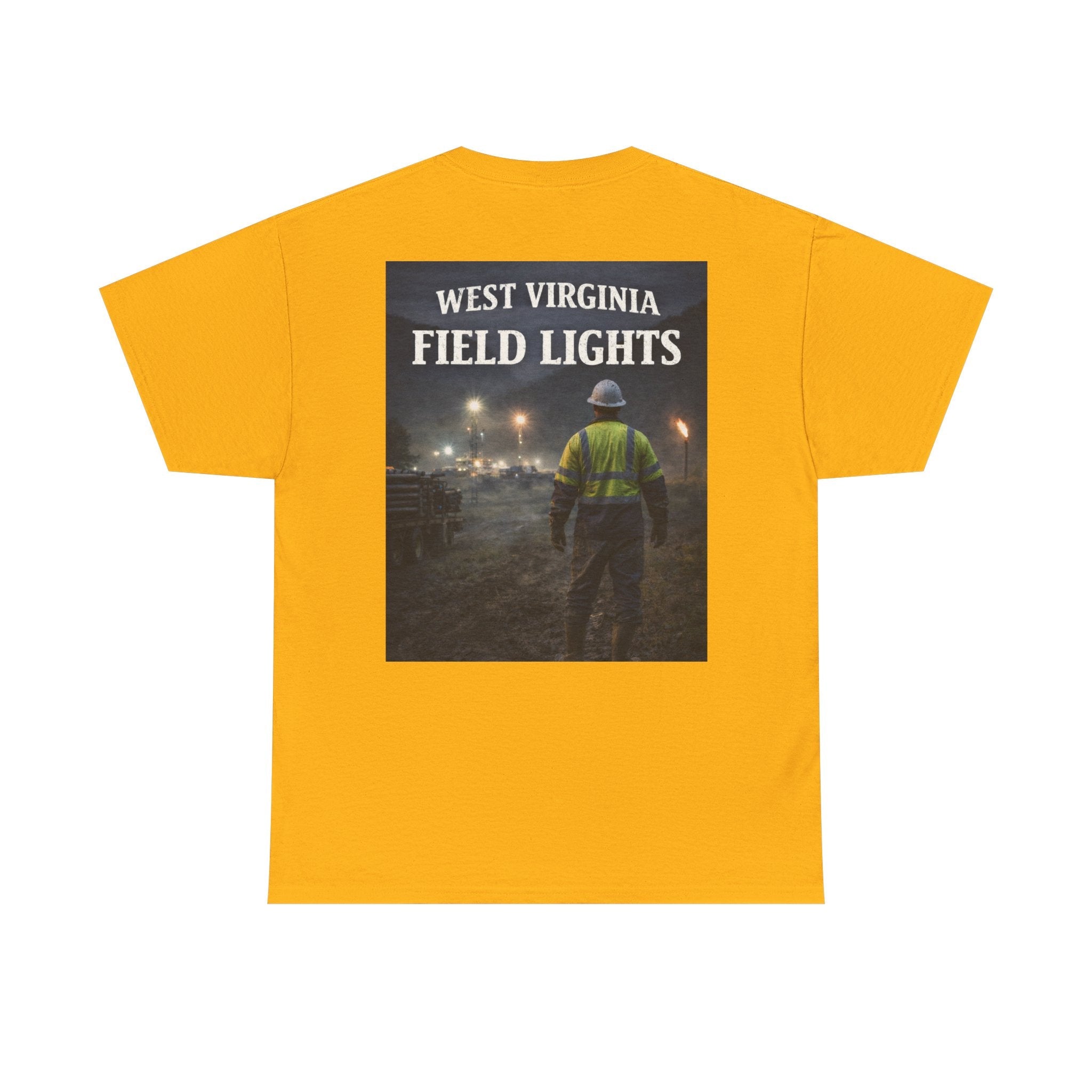 West Virginia Field Lights T-Shirt: Construction Night Shift Tee - Cecil Odell Music