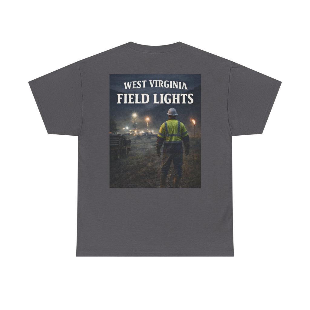West Virginia Field Lights T-Shirt: Construction Night Shift Tee - Cecil Odell Music
