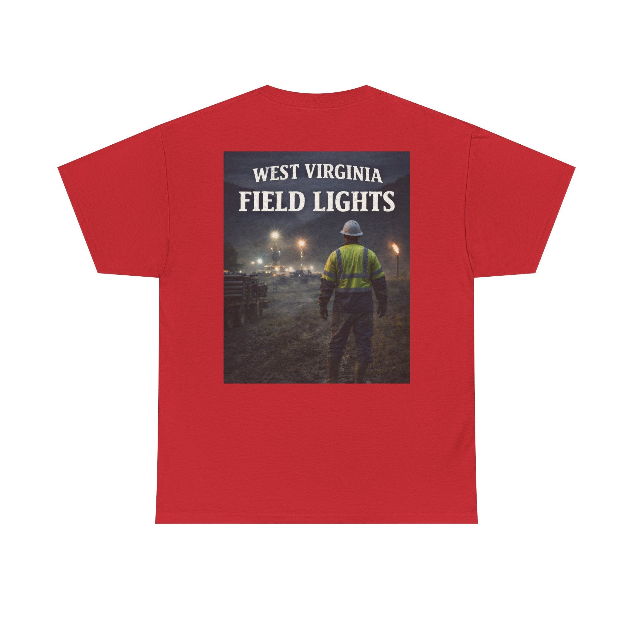 West Virginia Field Lights T-Shirt: Construction Night Shift Tee - Cecil Odell Music