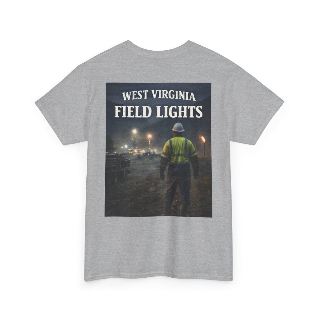 West Virginia Field Lights T-Shirt: Construction Night Shift Tee - Cecil Odell Music