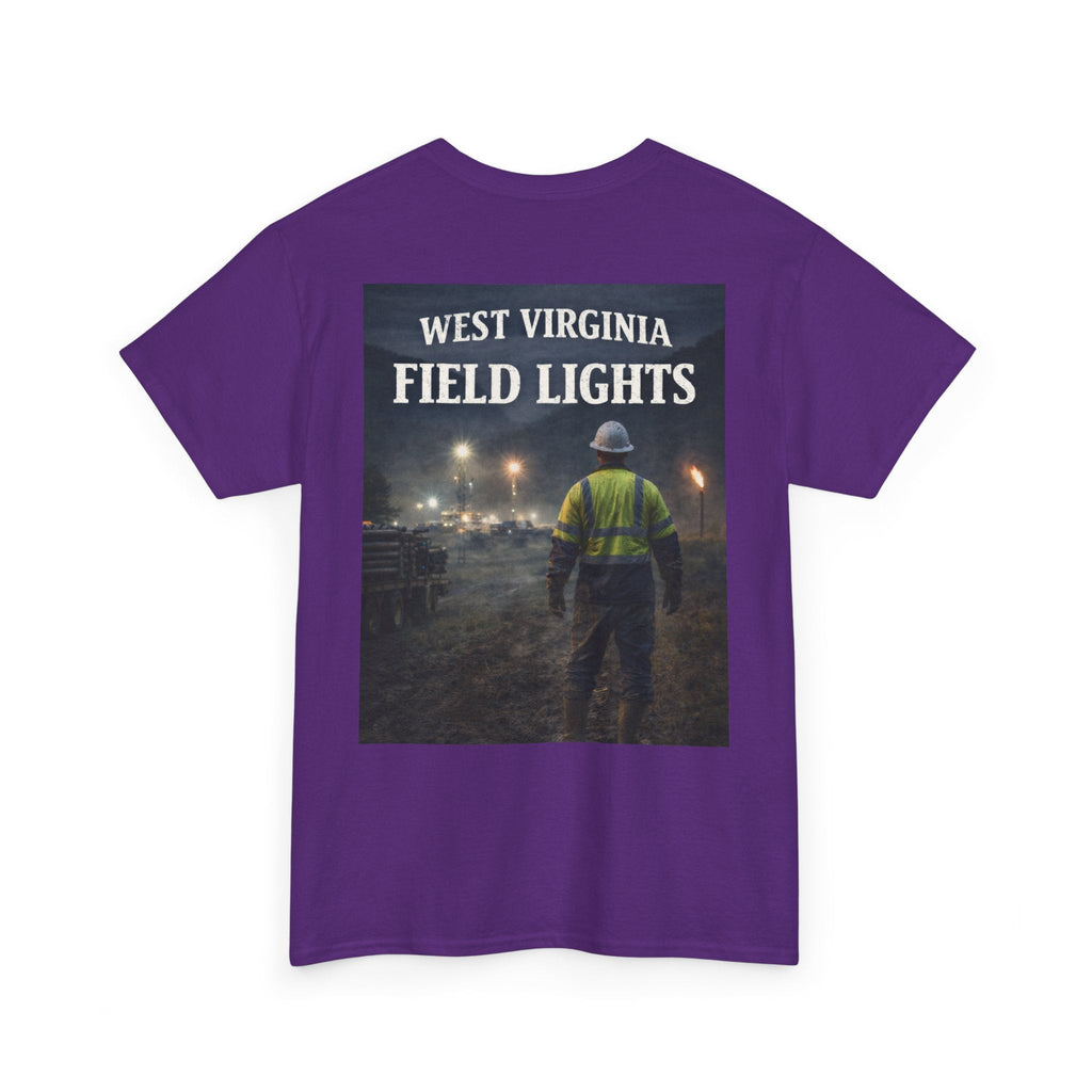 West Virginia Field Lights T-Shirt: Construction Night Shift Tee - Cecil Odell Music