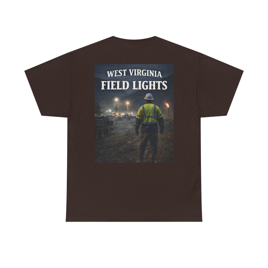 West Virginia Field Lights T-Shirt: Construction Night Shift Tee - Cecil Odell Music