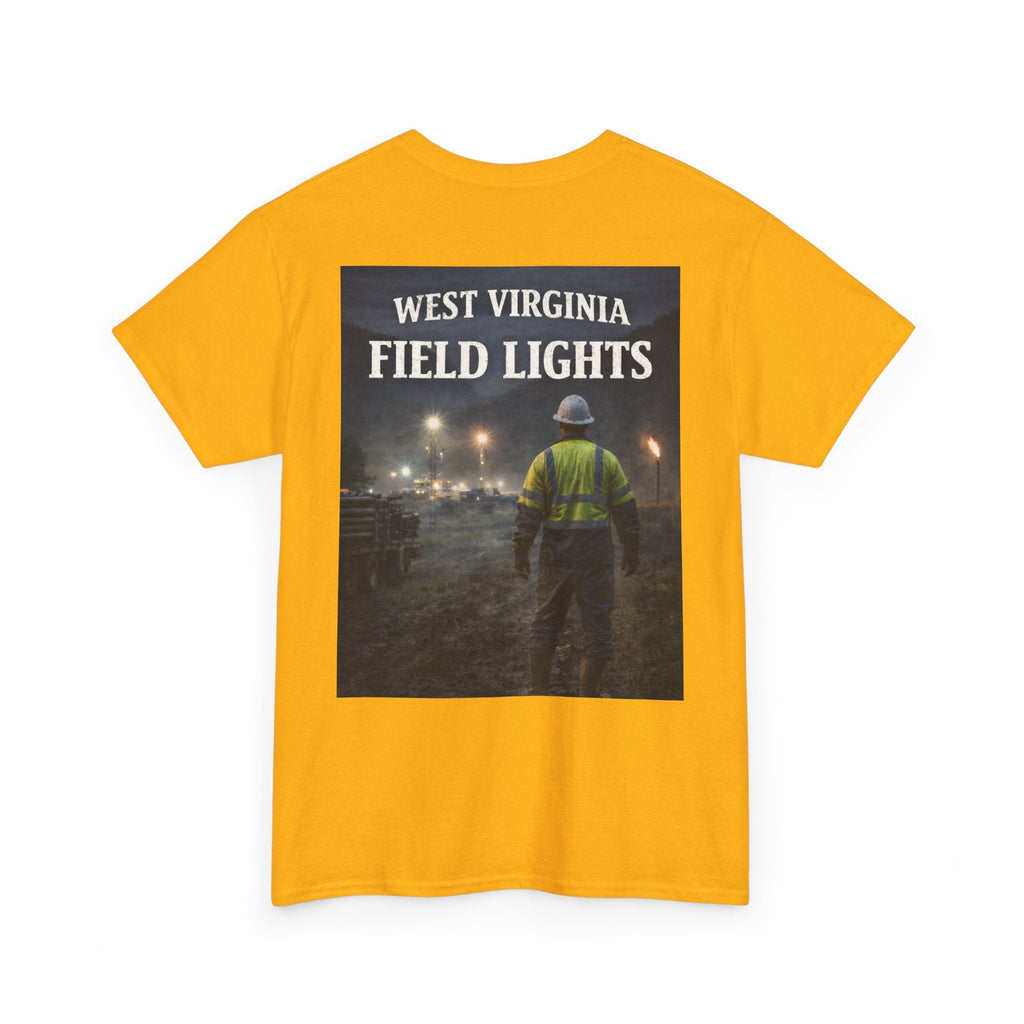 West Virginia Field Lights T-Shirt: Construction Night Shift Tee - Cecil Odell Music