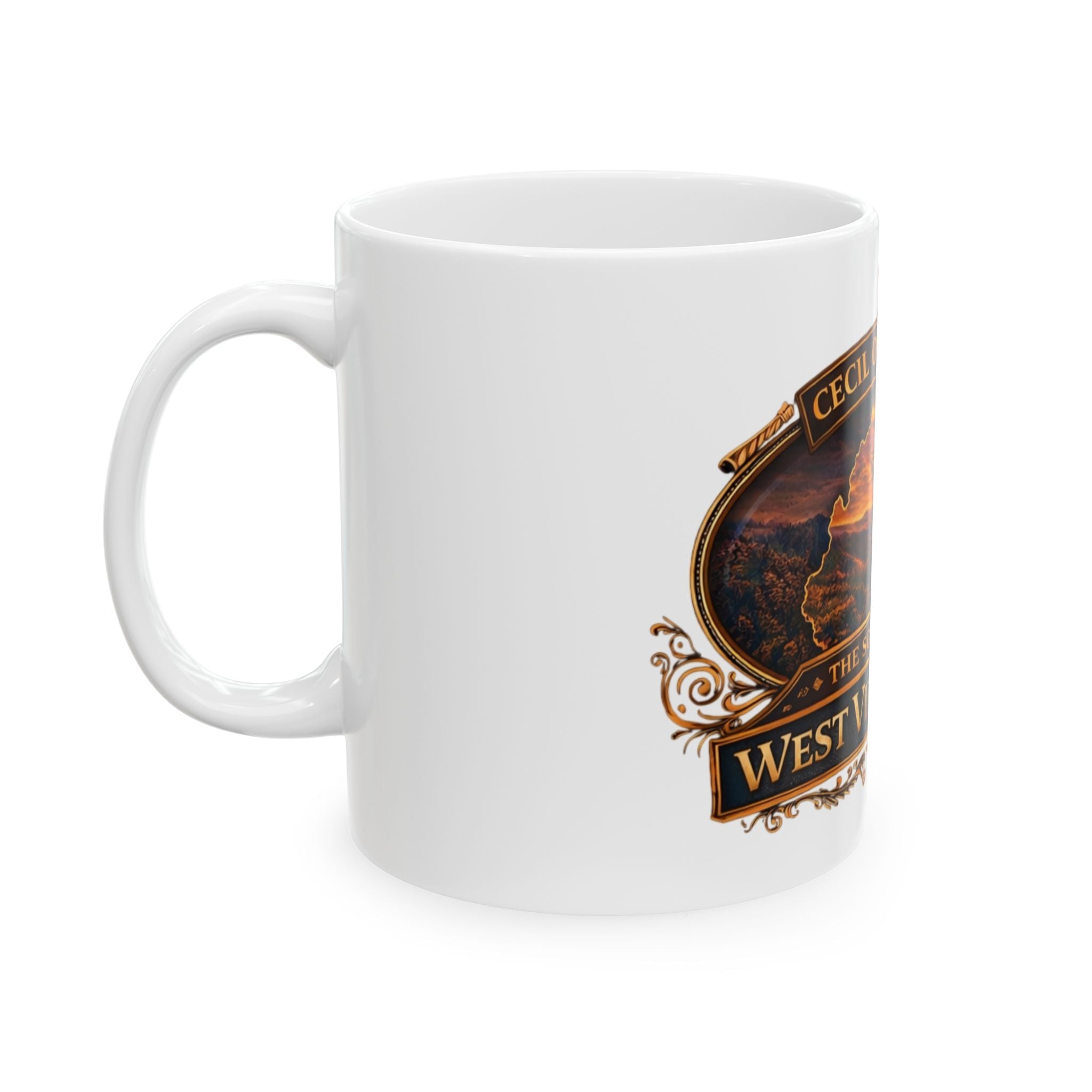 West Virginia Line Ceramic Mug: 'The Sound of the West Virginia Line' Music Souvenir (11oz, 15oz) - Cecil Odell Music