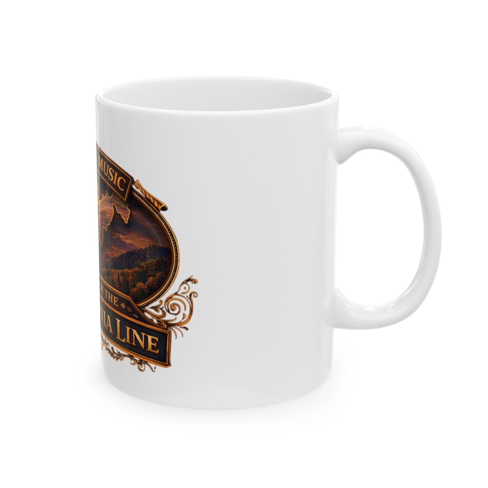 West Virginia Line Ceramic Mug: 'The Sound of the West Virginia Line' Music Souvenir (11oz, 15oz) - Cecil Odell Music