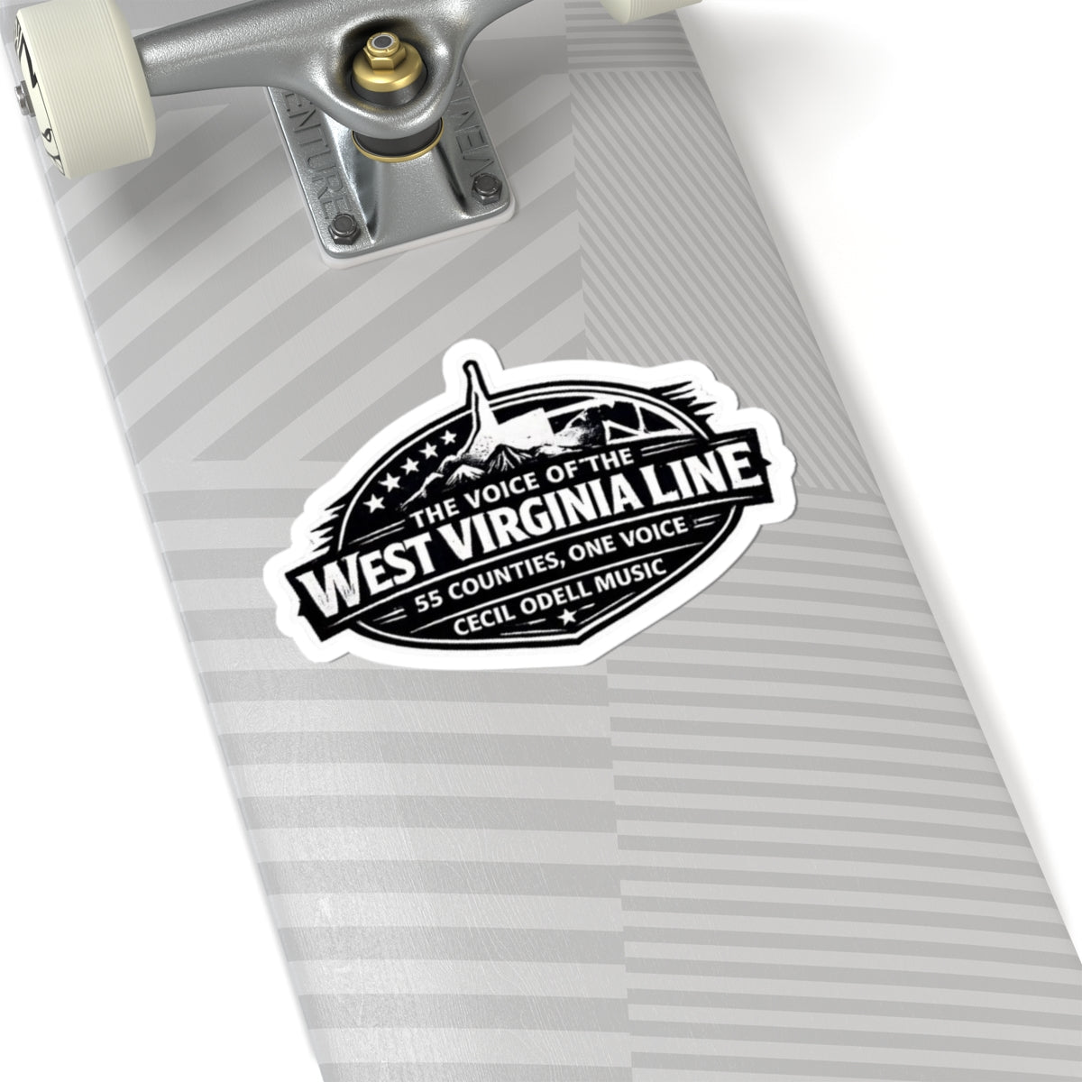 West Virginia Line Kiss - Cut Sticker: "The Voice of the West Virginia Line" State Pride Decal - Cecil Odell Music