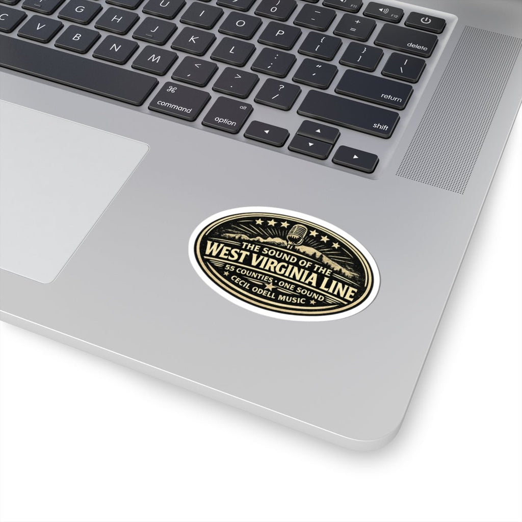 West Virginia Line Oval Sticker: “The Sound of the West Virginia Line” Vintage Music Decal - Cecil Odell Music