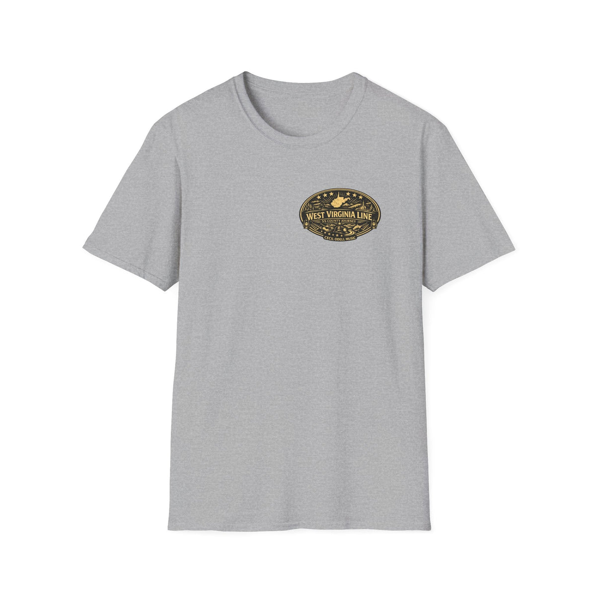 West Virginia Line Wirt County T-Shirt - Cecil Odell Music